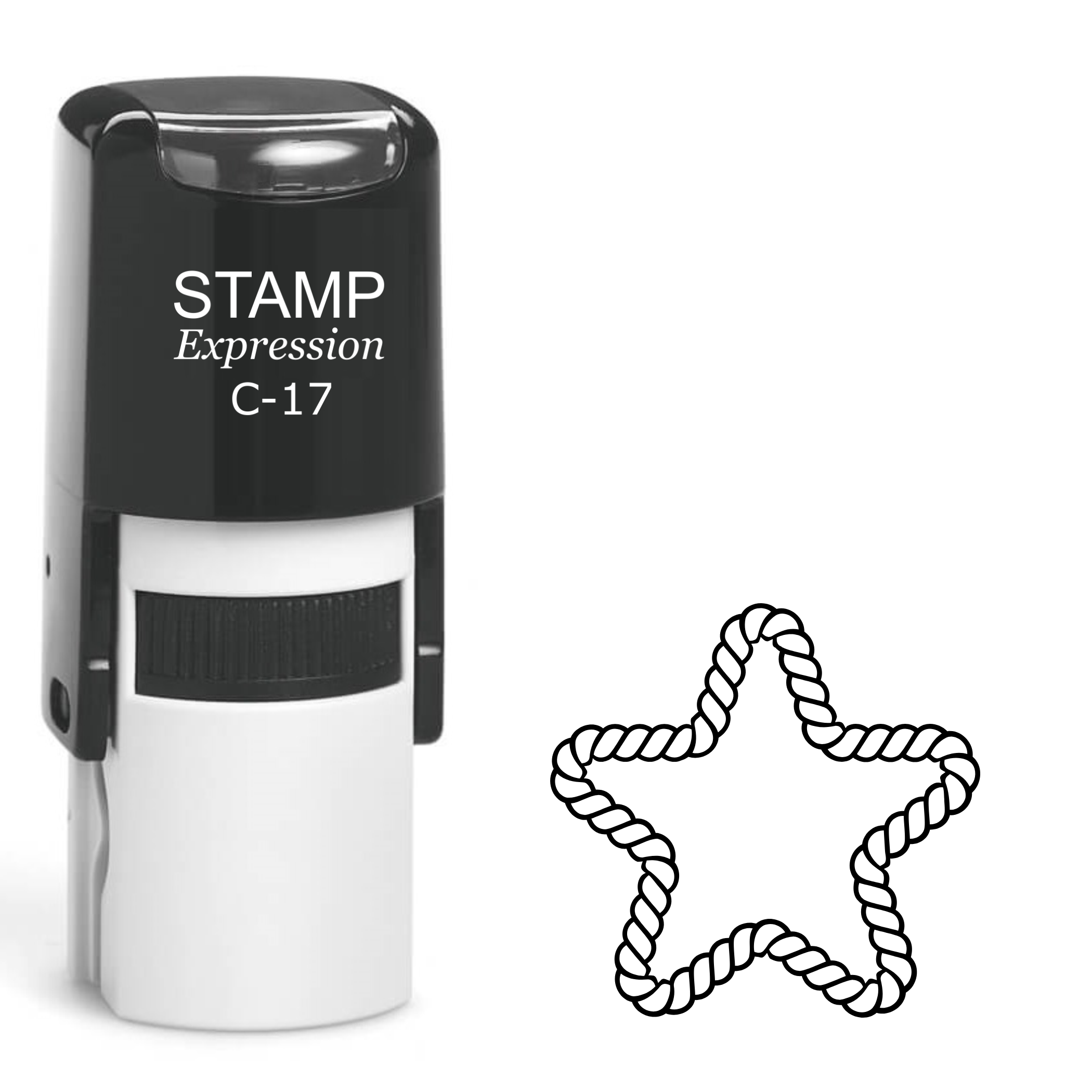 Rope star western cowboy Self Inking Rubber Stamp (SH-62916)
