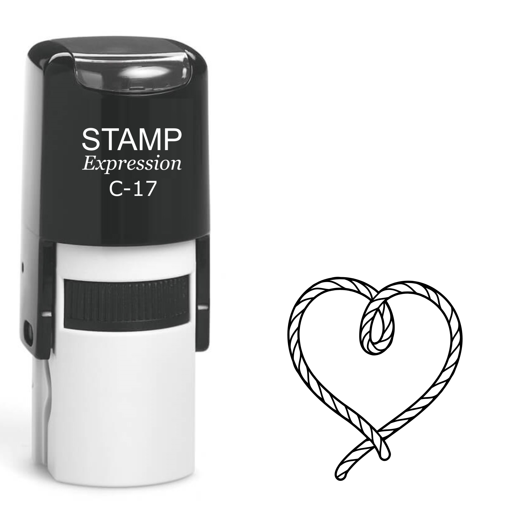 Rope heart western cowboy Self Inking Rubber Stamp (SH-62917)