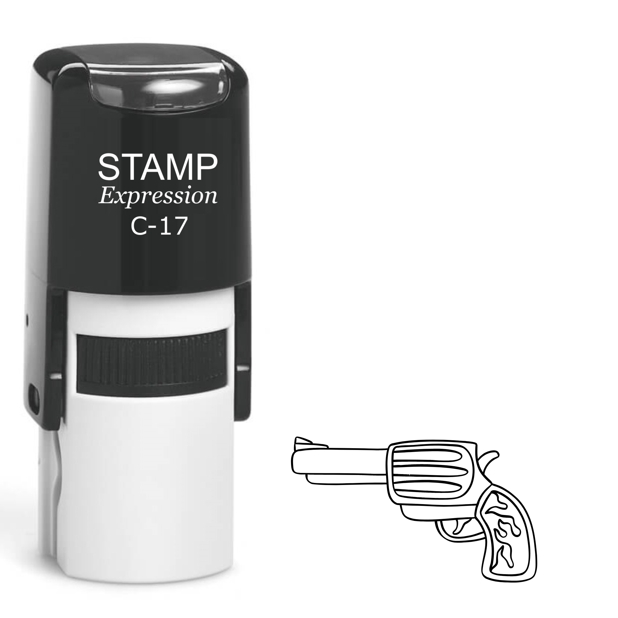 Cowboy revolver Self Inking Rubber Stamp (SH-62921)