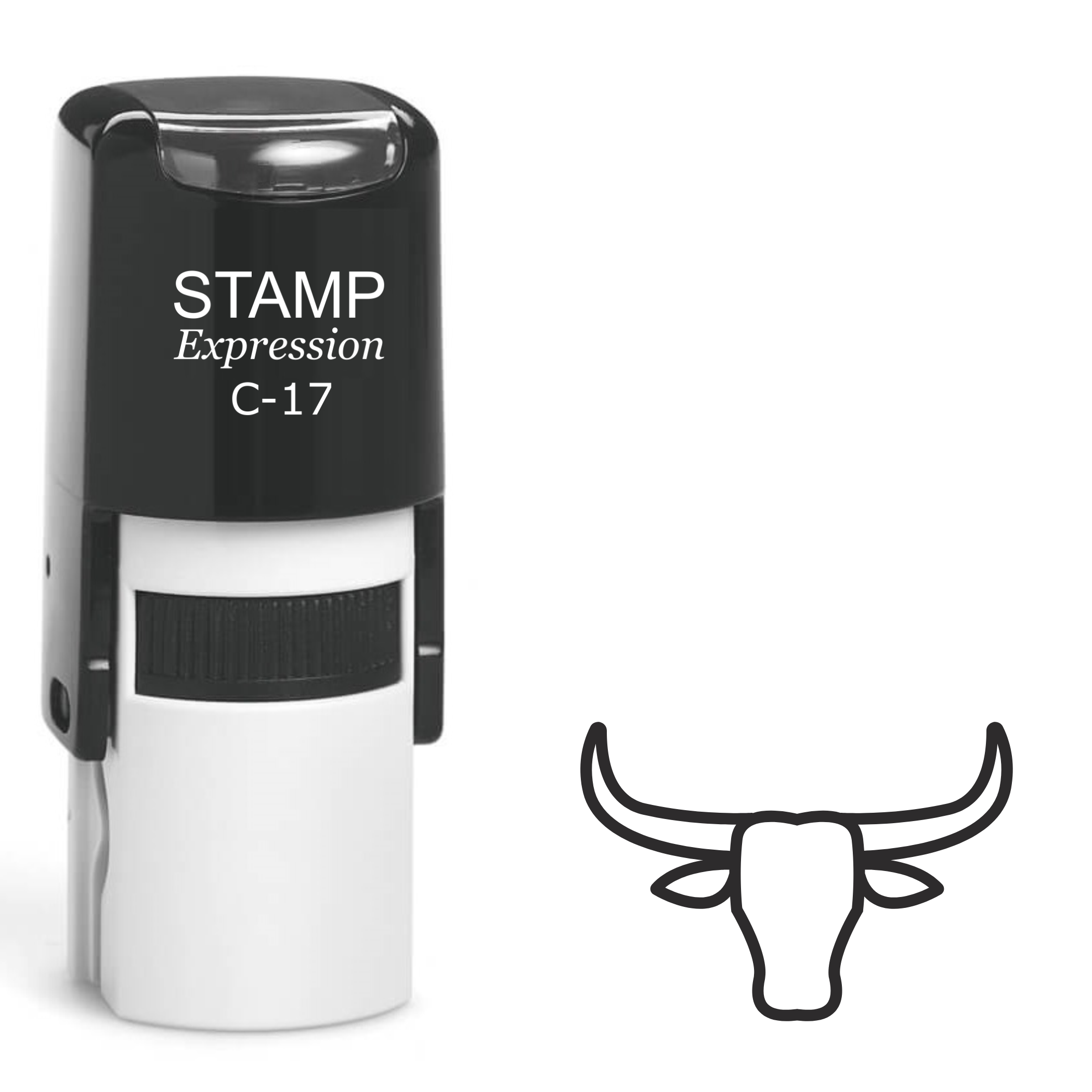 Bull head outline Self Inking Rubber Stamp (SH-62922)