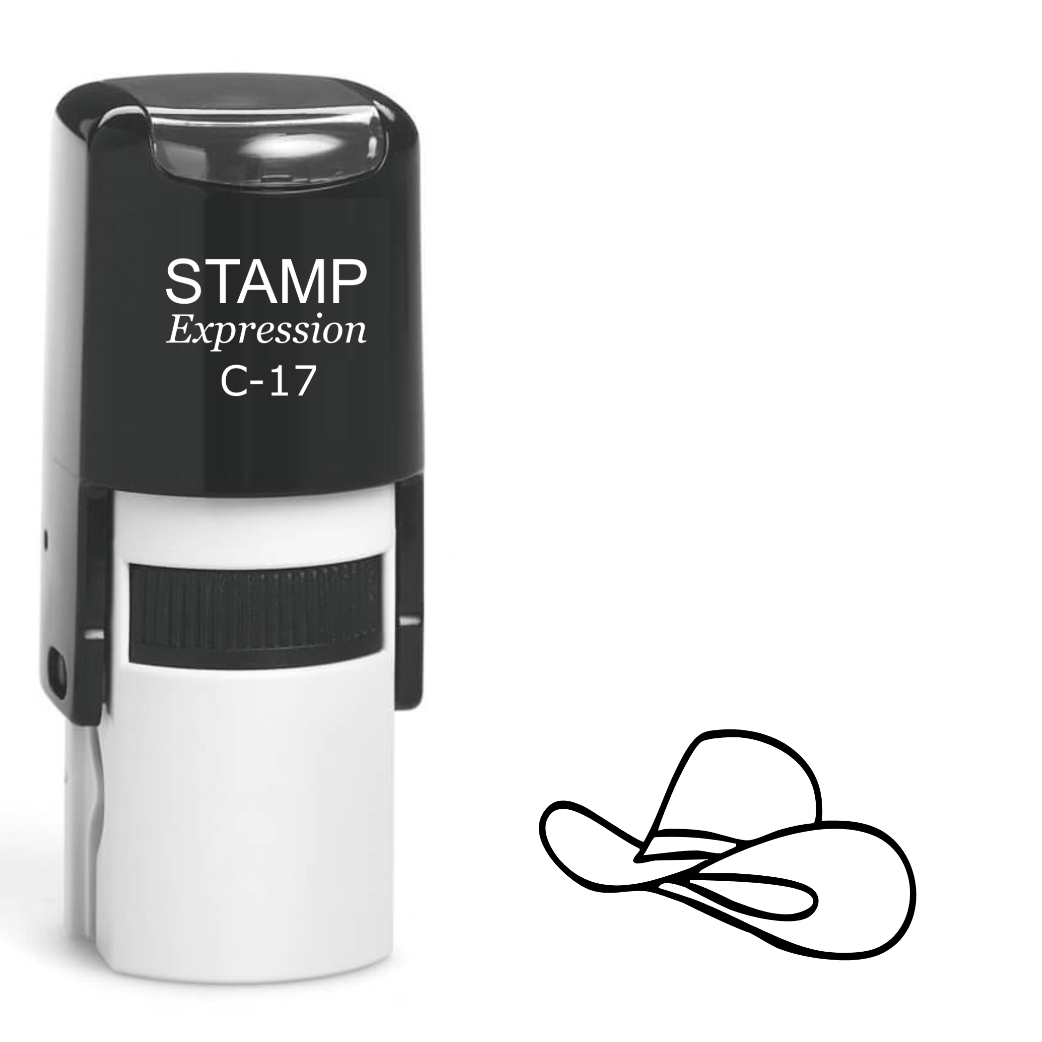 Cowboy hat outline Self Inking Rubber Stamp (SH-62923)