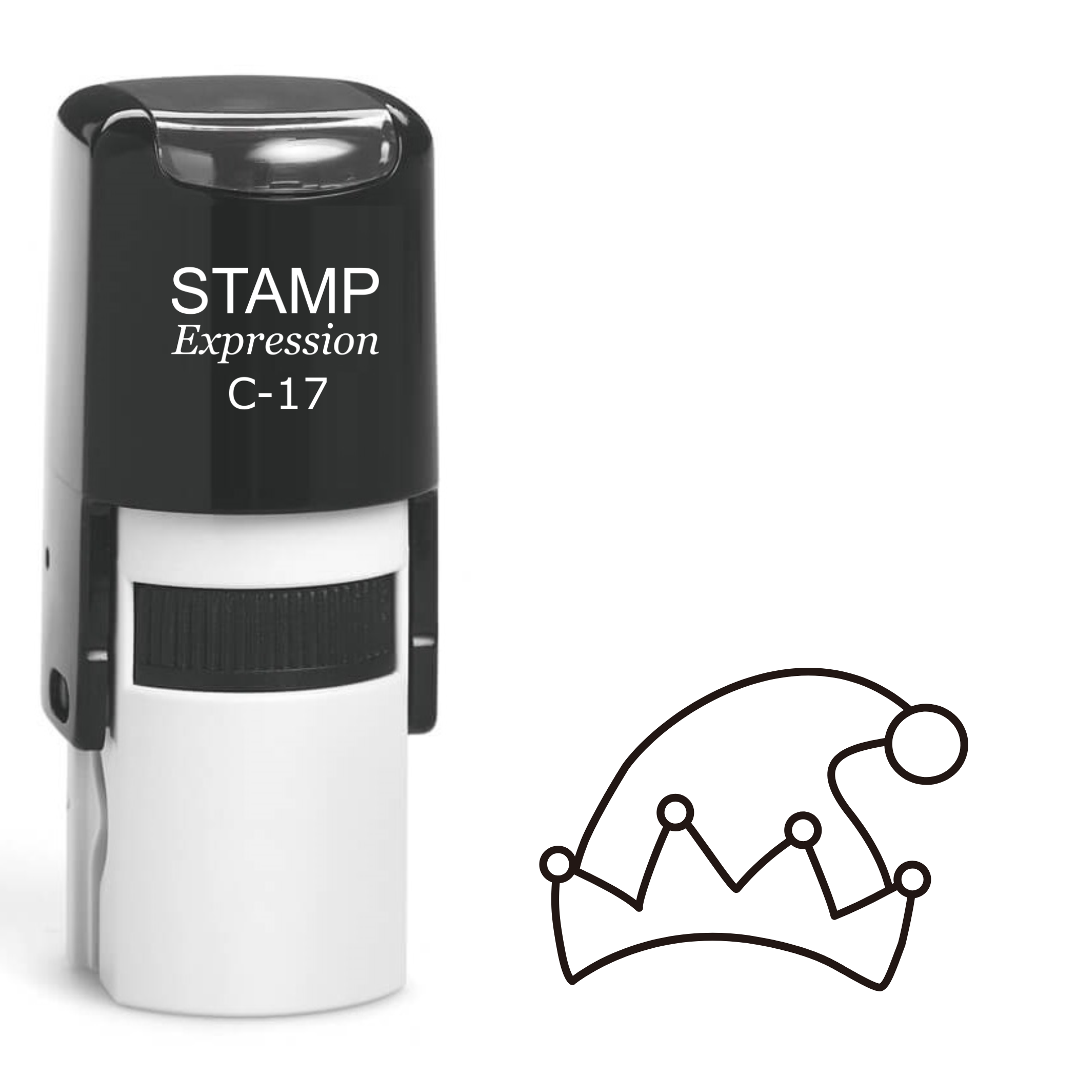 Elf's hat outline Christmas Self Inking Rubber Stamp (SH-62930)
