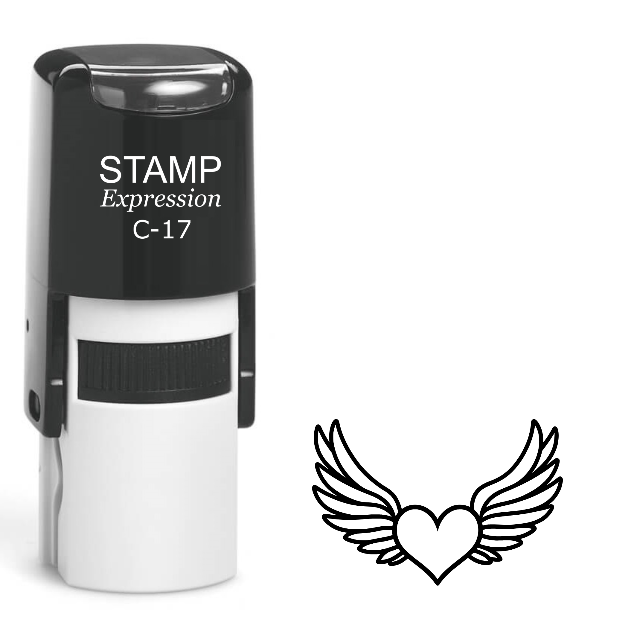 Winged heart Self Inking Rubber Stamp (SH-62968)