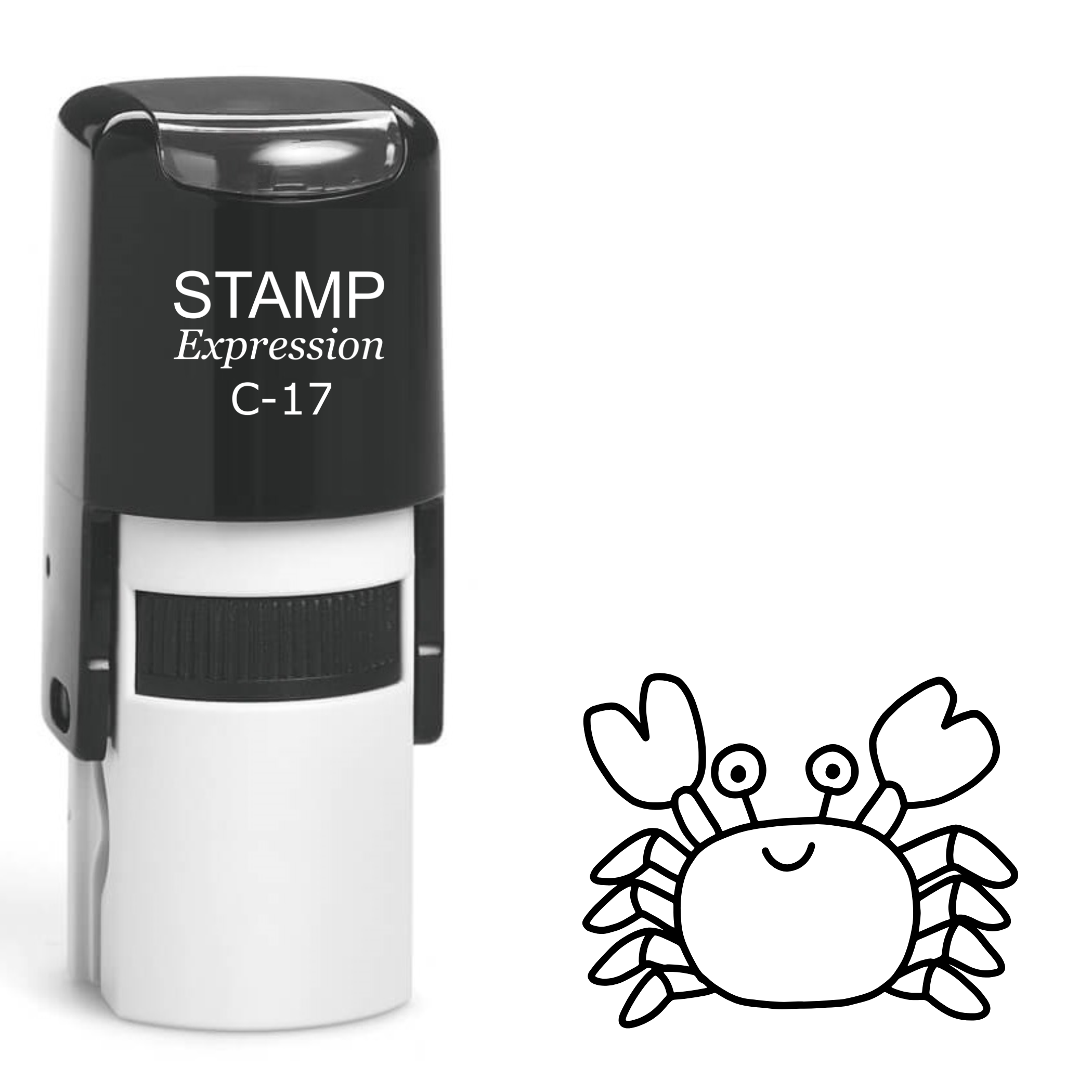 Cute baby crab outline Self Inking Rubber Stamp (SH-62977)