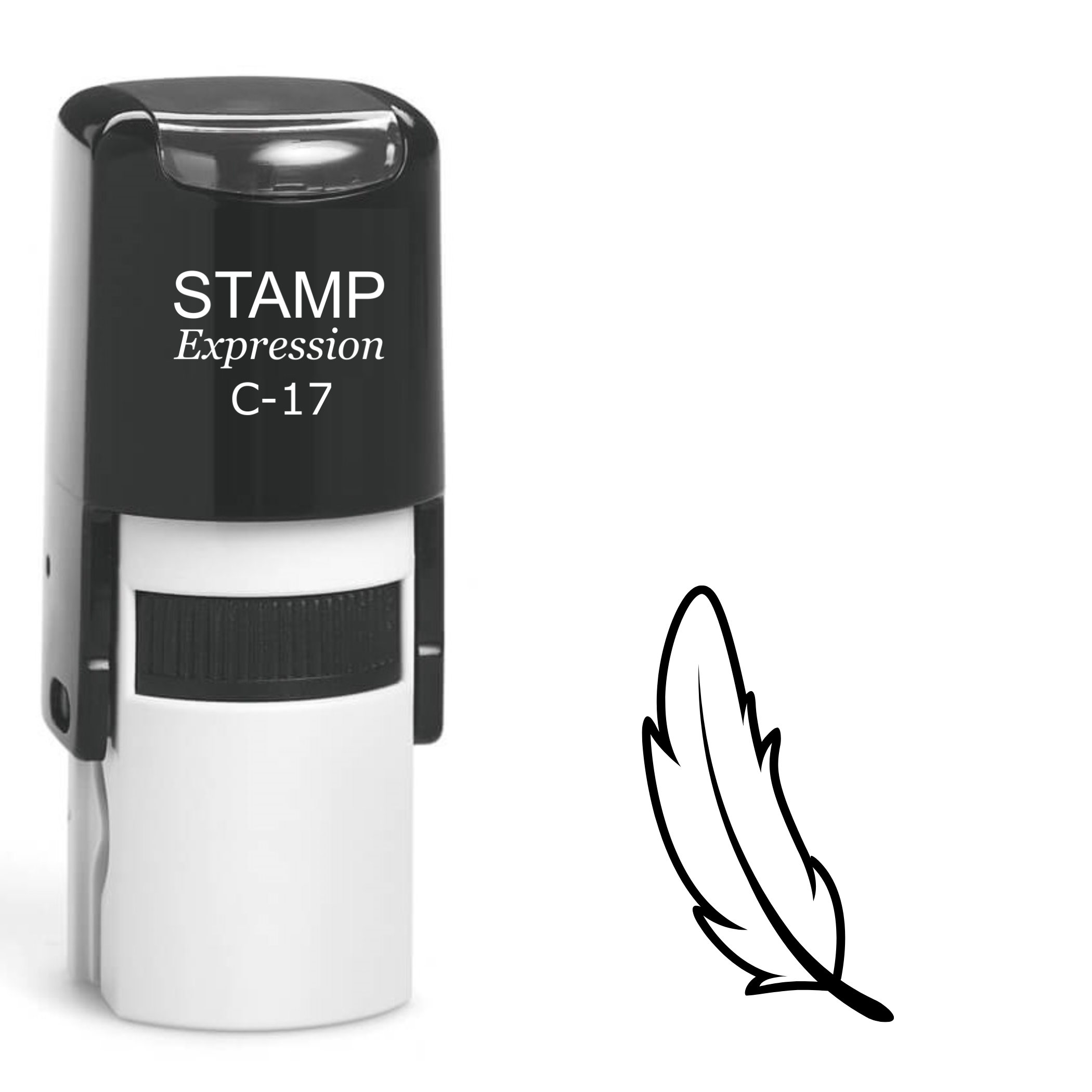 Feather outline Self Inking Rubber Stamp (SH-62998)