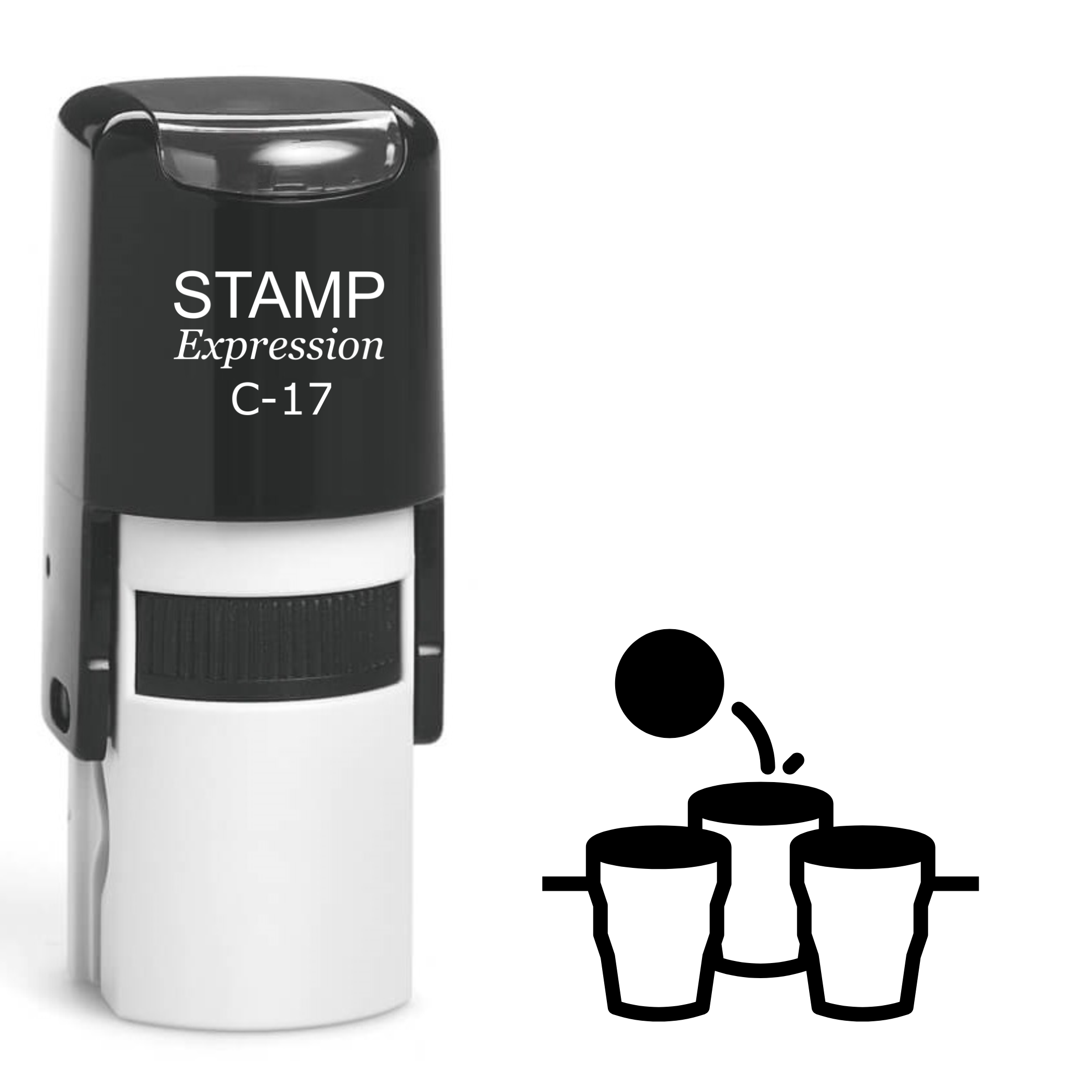 Ping pong shot beer pong Self Inking Rubber Stamp (SH-63006)