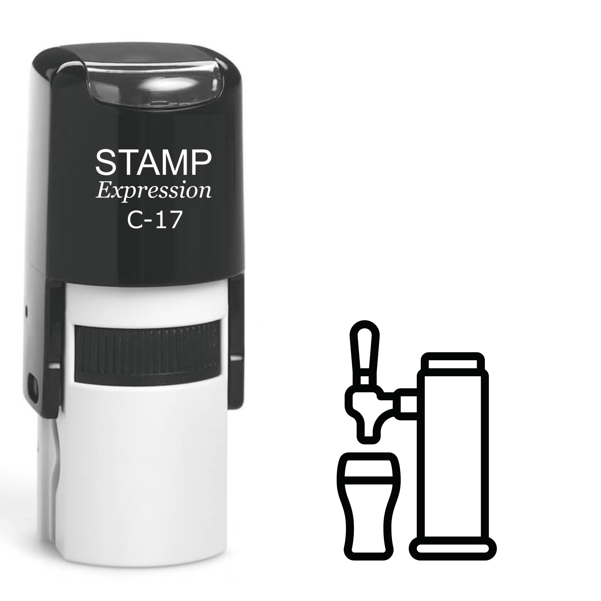 Beer tap outline Self Inking Rubber Stamp (SH-63010)