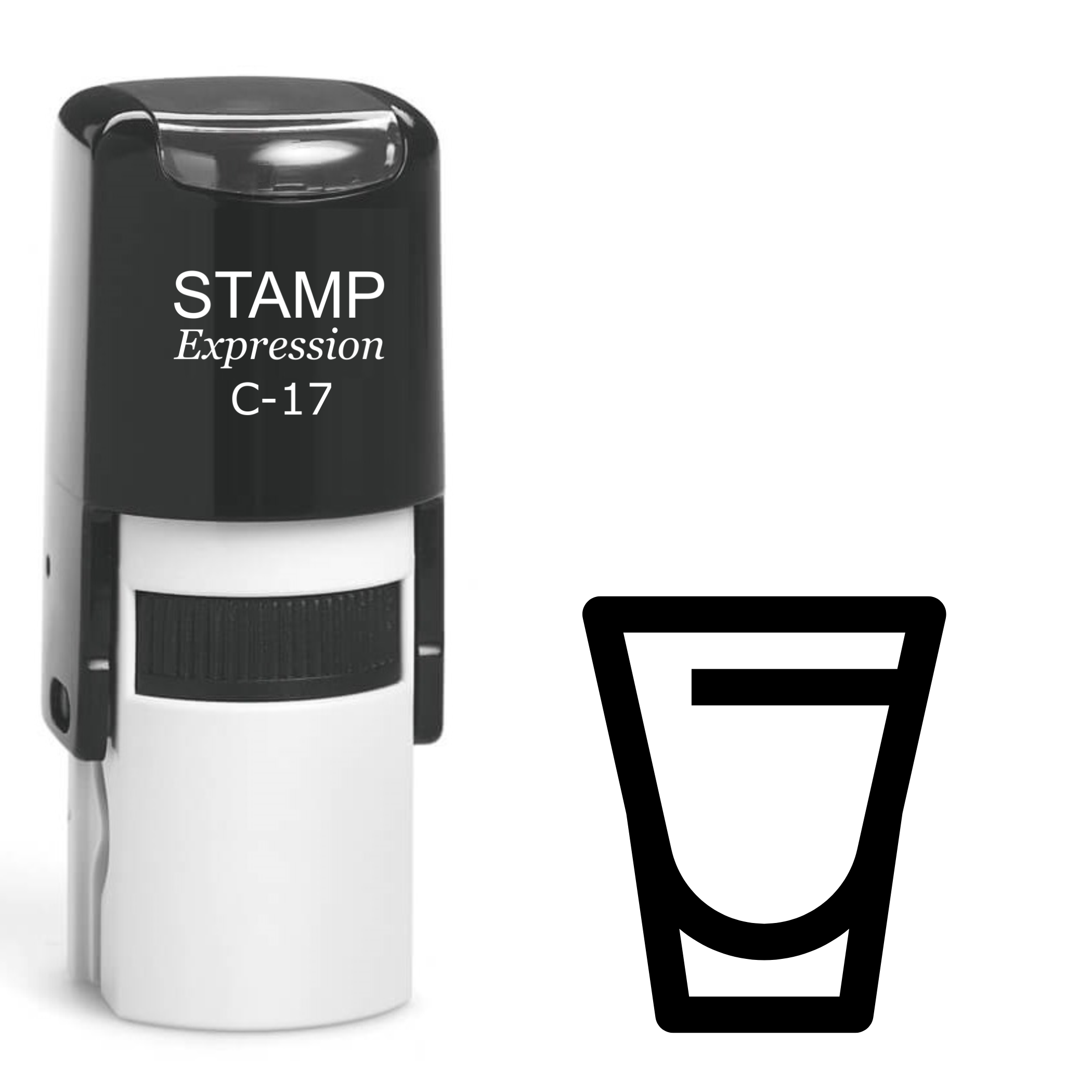 Shot glass outline Self Inking Rubber Stamp (SH-63011)