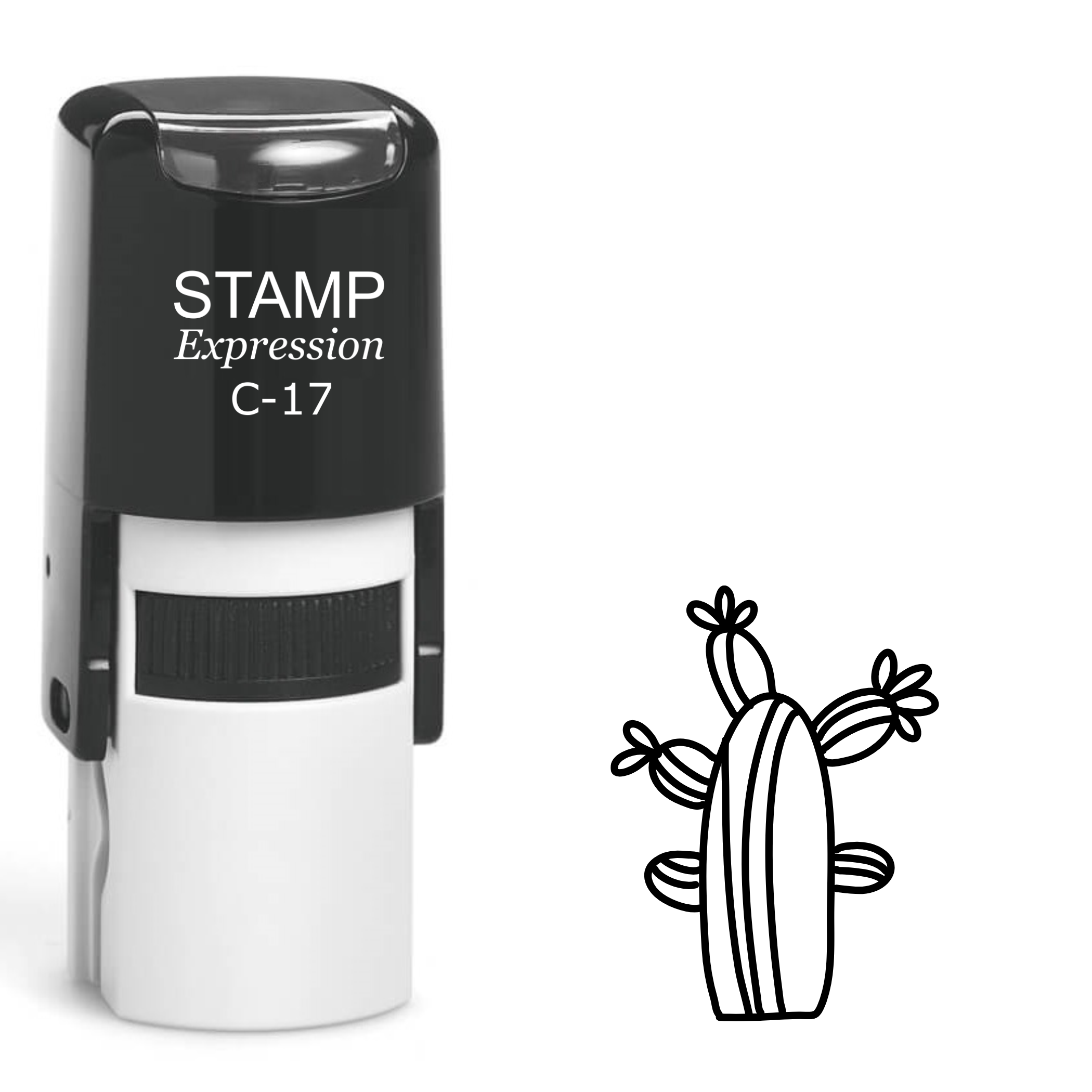 Cactus plant outline Self Inking Rubber Stamp (SH-63015)