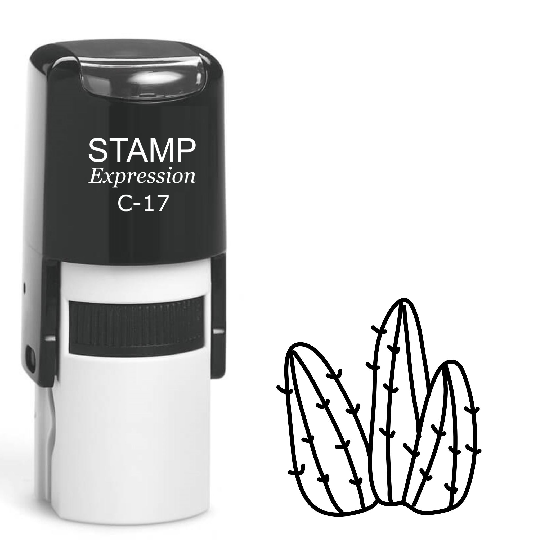 Three standing cacti Self Inking Rubber Stamp (SH-63017)