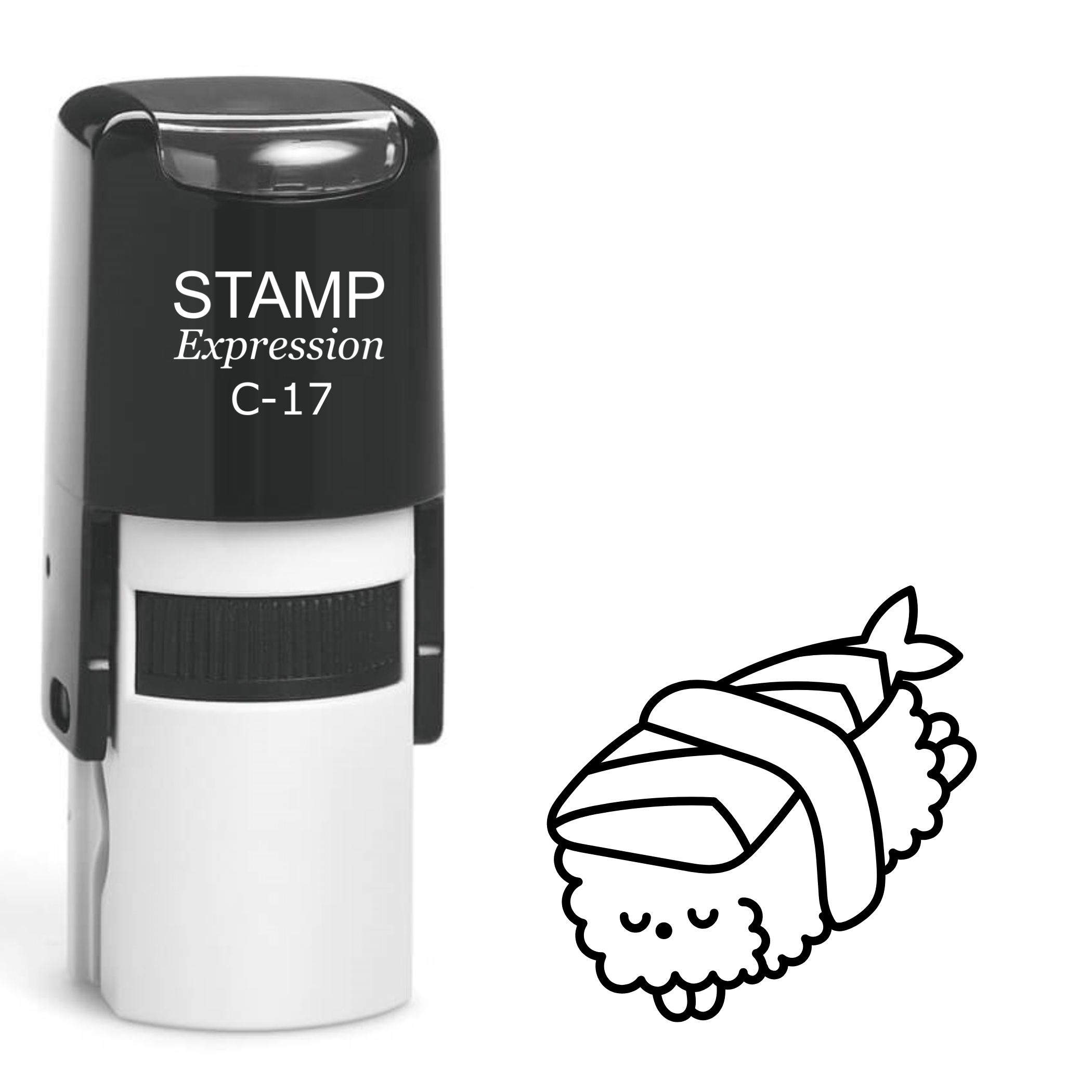 Kawaii shrimp sushi Self Inking Rubber Stamp (SH-63020)