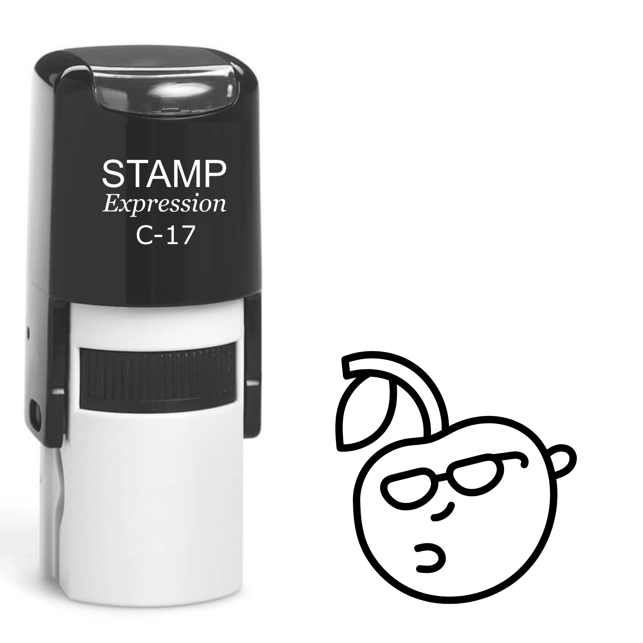 Cool cherry with sunglasses Self Inking Rubber Stamp (SH-63040)