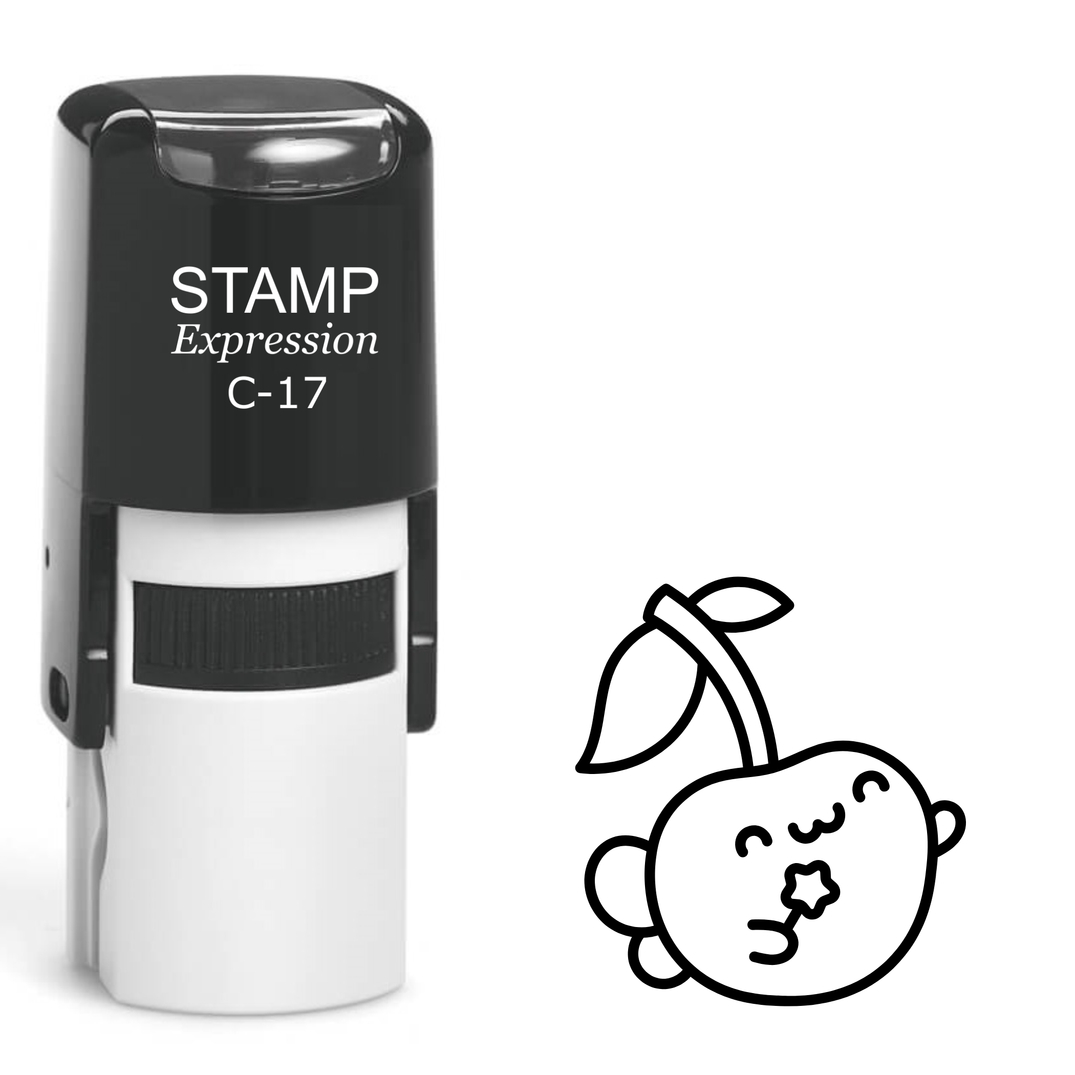 Fairy cherry with wings and magic wand Self Inking Rubber Stamp (SH-63041)