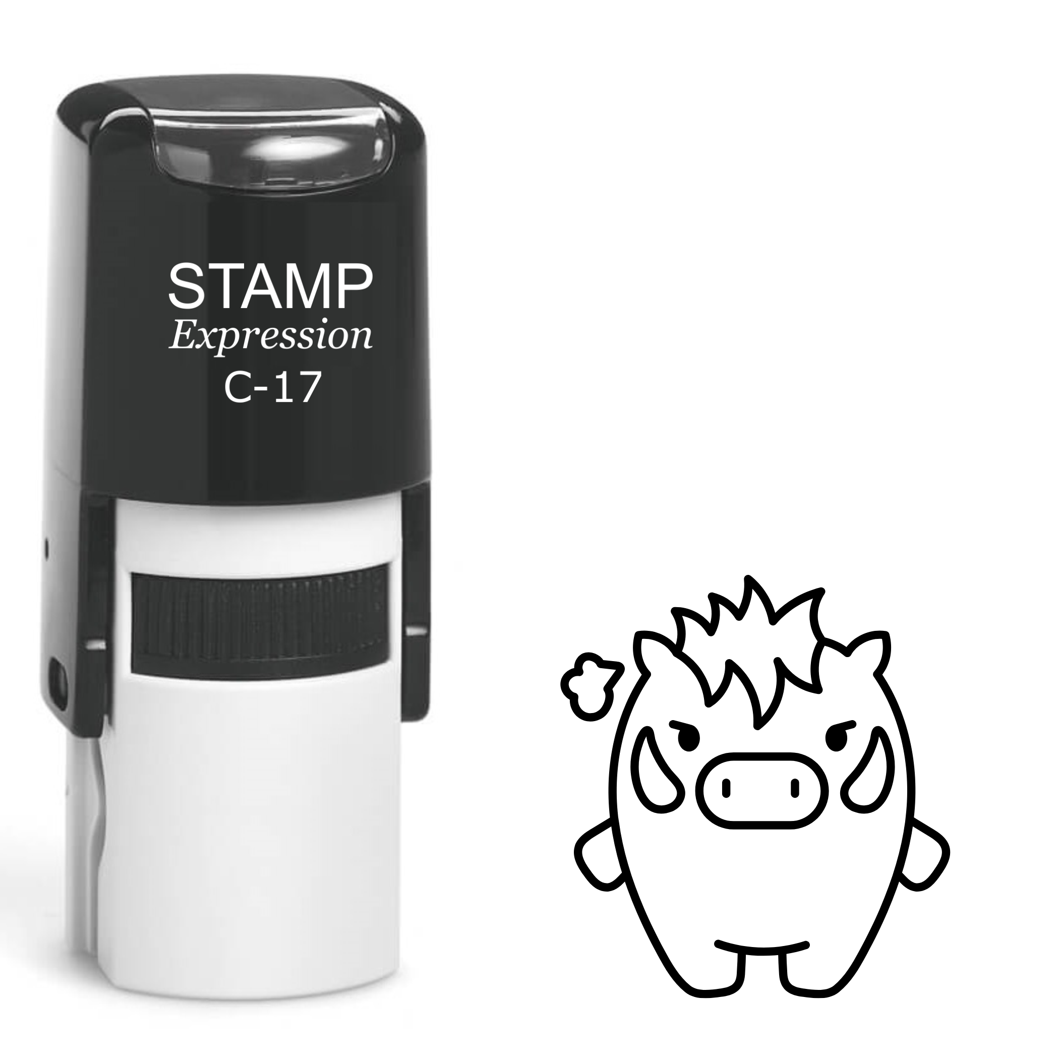 Angry baby boar Self Inking Rubber Stamp (SH-63060)