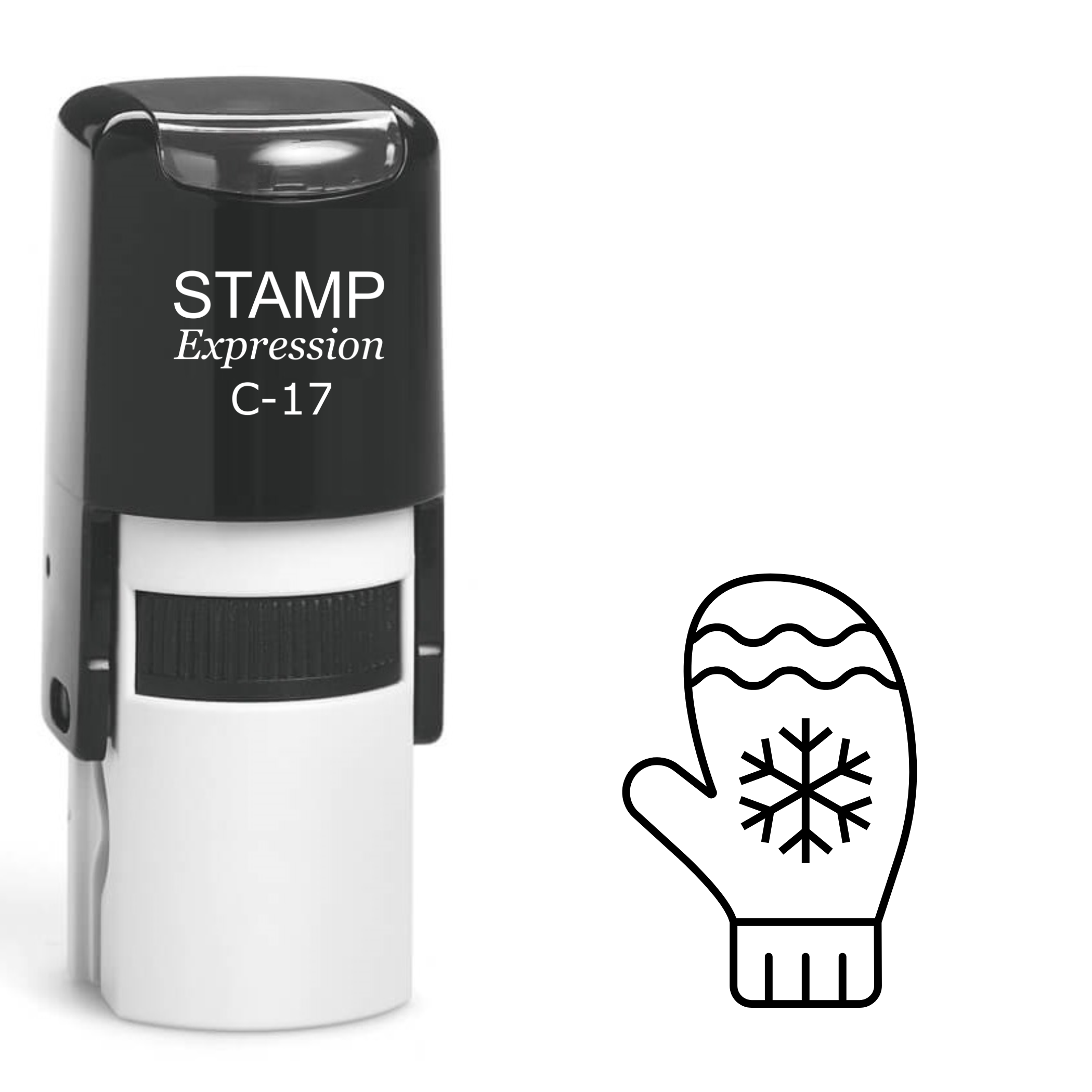 Mitten outline winter Self Inking Rubber Stamp (SH-63098)