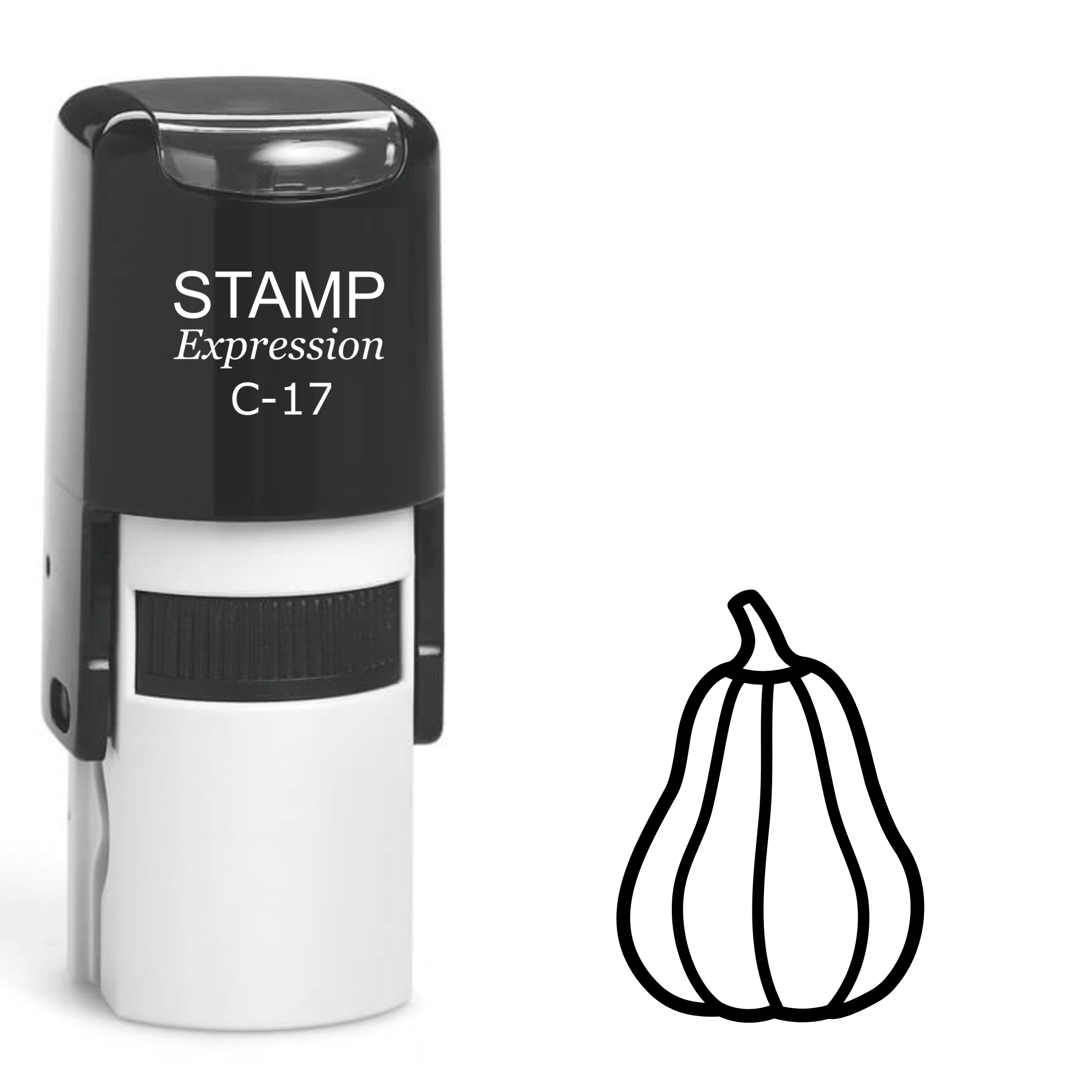 Single tall pumpkin Self Inking Rubber Stamp (SH-63107)