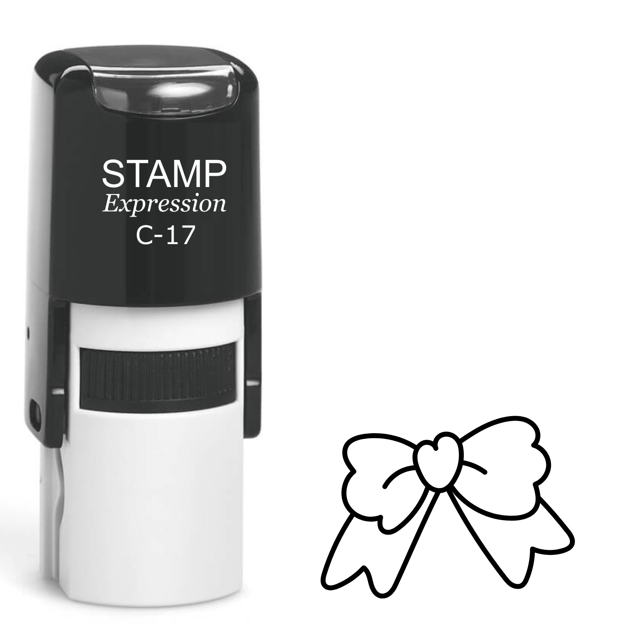 Bow with heart Self Inking Rubber Stamp (SH-63141)
