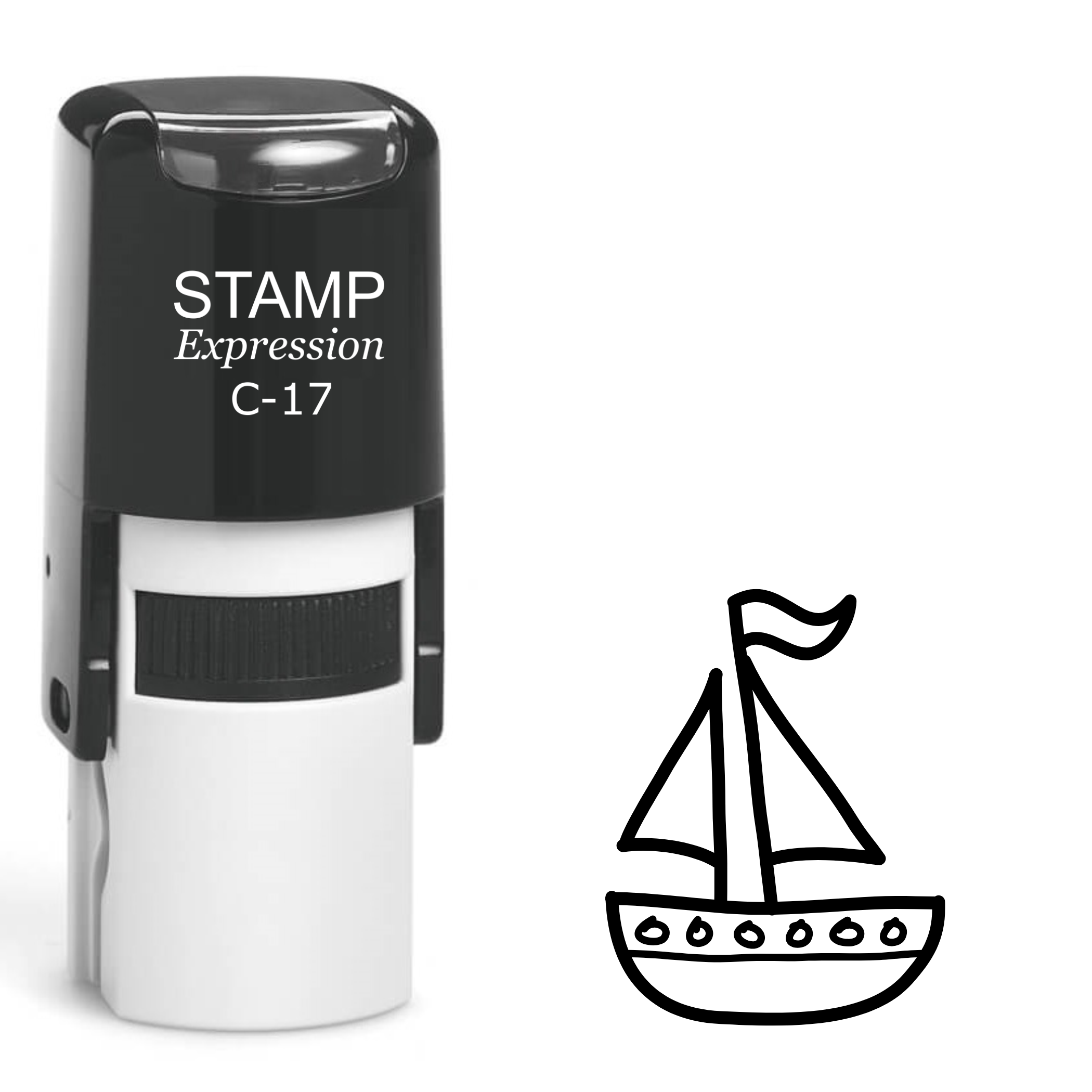 Sailboat Self Inking Rubber Stamp (SH-63151)