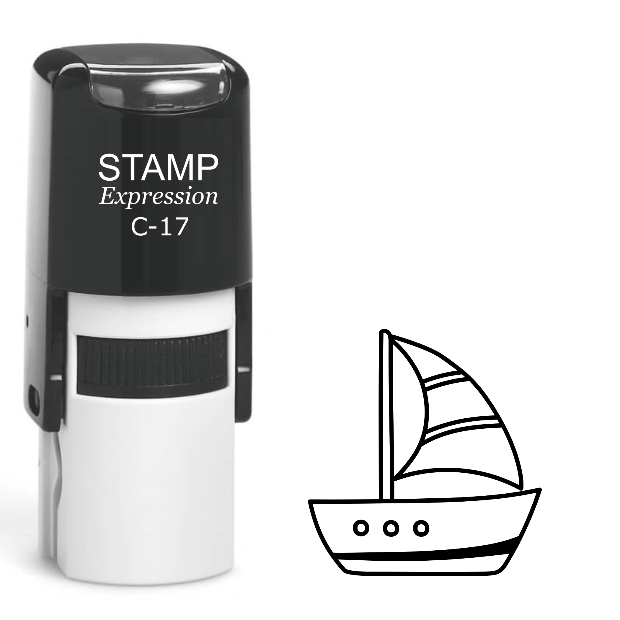 Sailboat Self Inking Rubber Stamp (SH-63155)