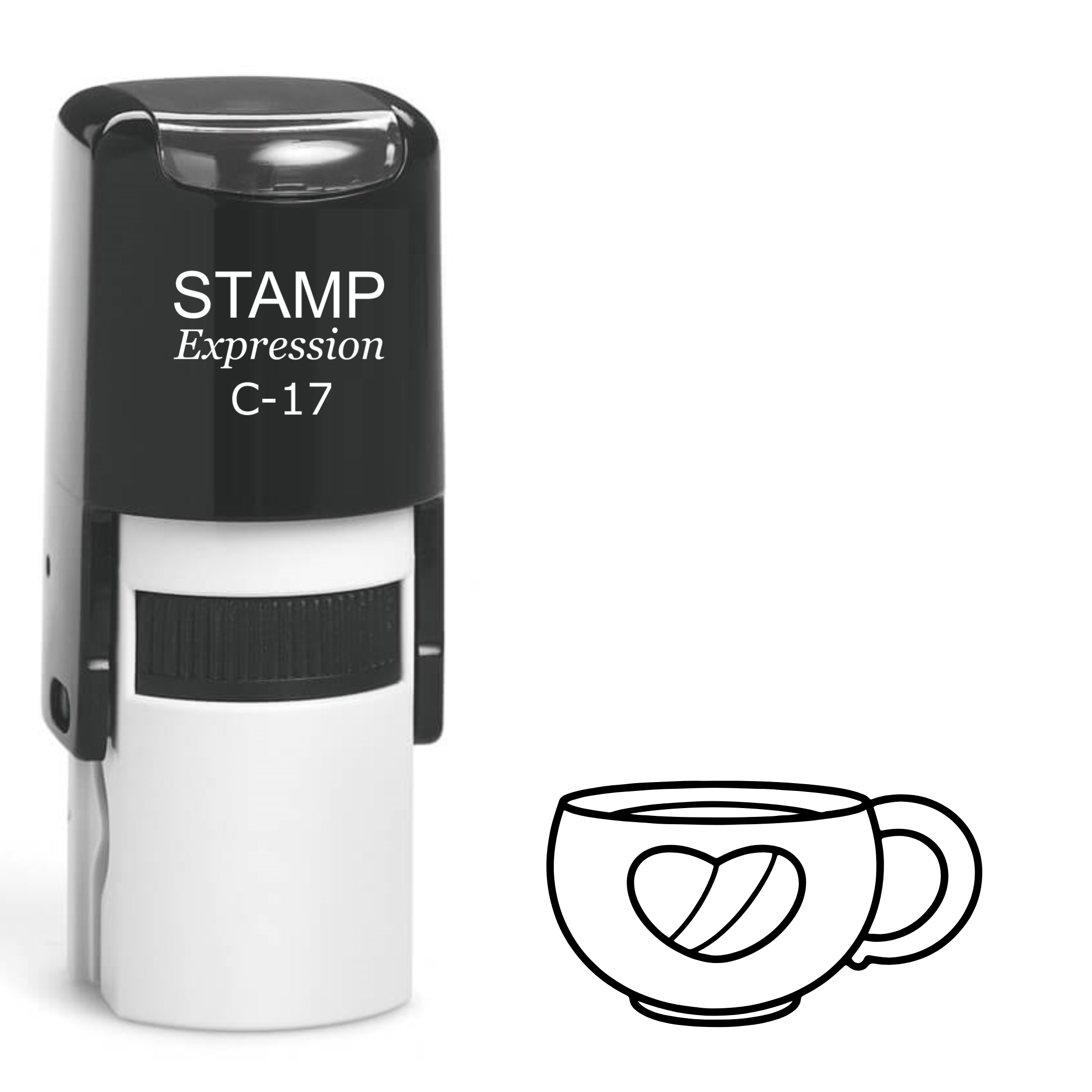 Cup with heart Self Inking Rubber Stamp (SH-63161)