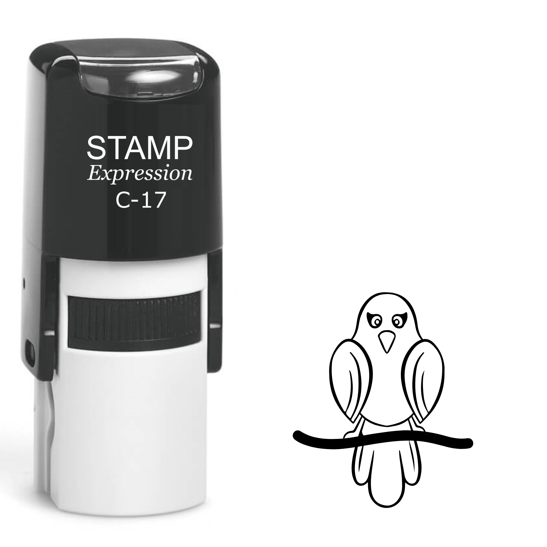 Bird sitting on branch Self Inking Rubber Stamp (SH-63167)