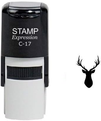 Deer Head With Antlers Self Inking Rubber Stamp (SH-6318)