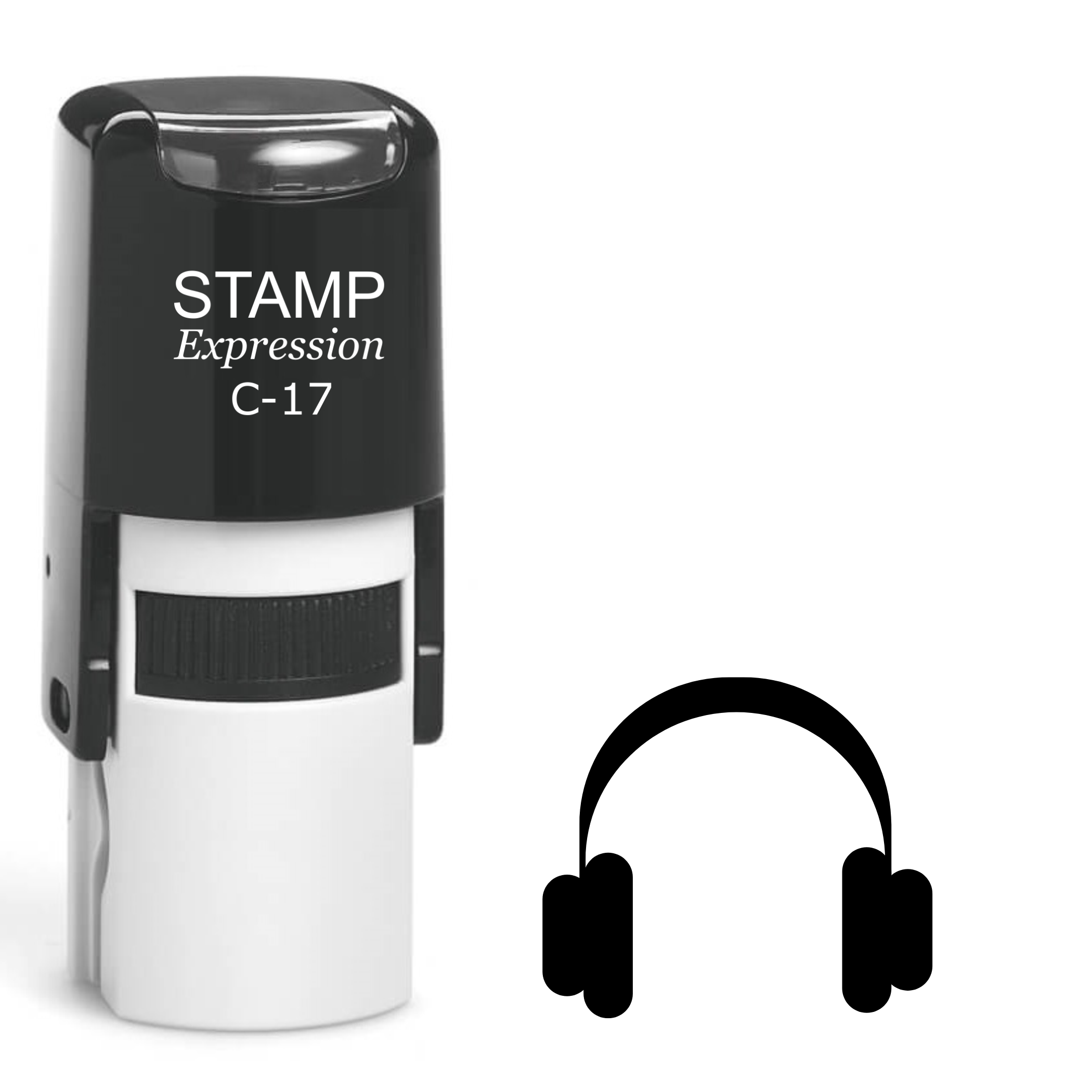 Headphones Self Inking Rubber Stamp (SH-63190)