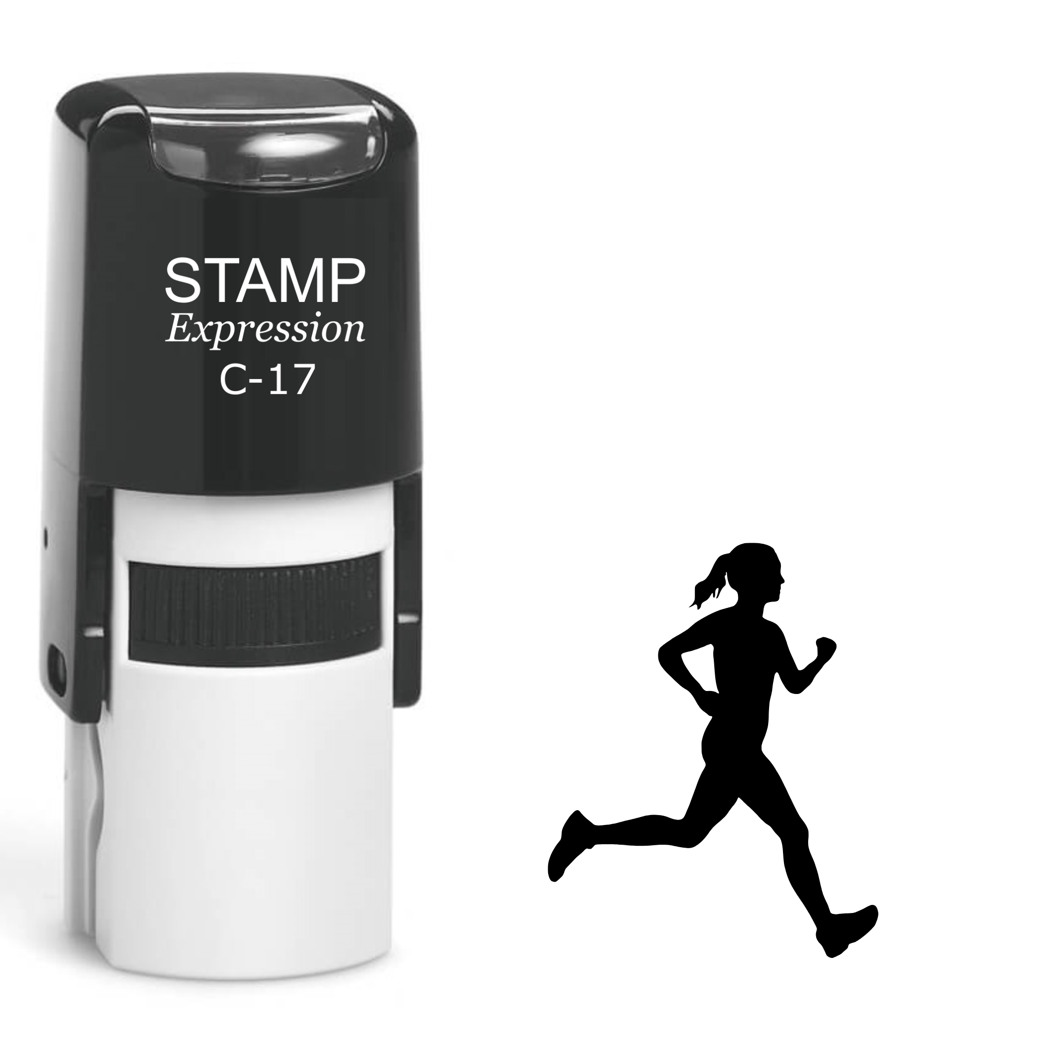 Running woman Self Inking Rubber Stamp (SH-63198)