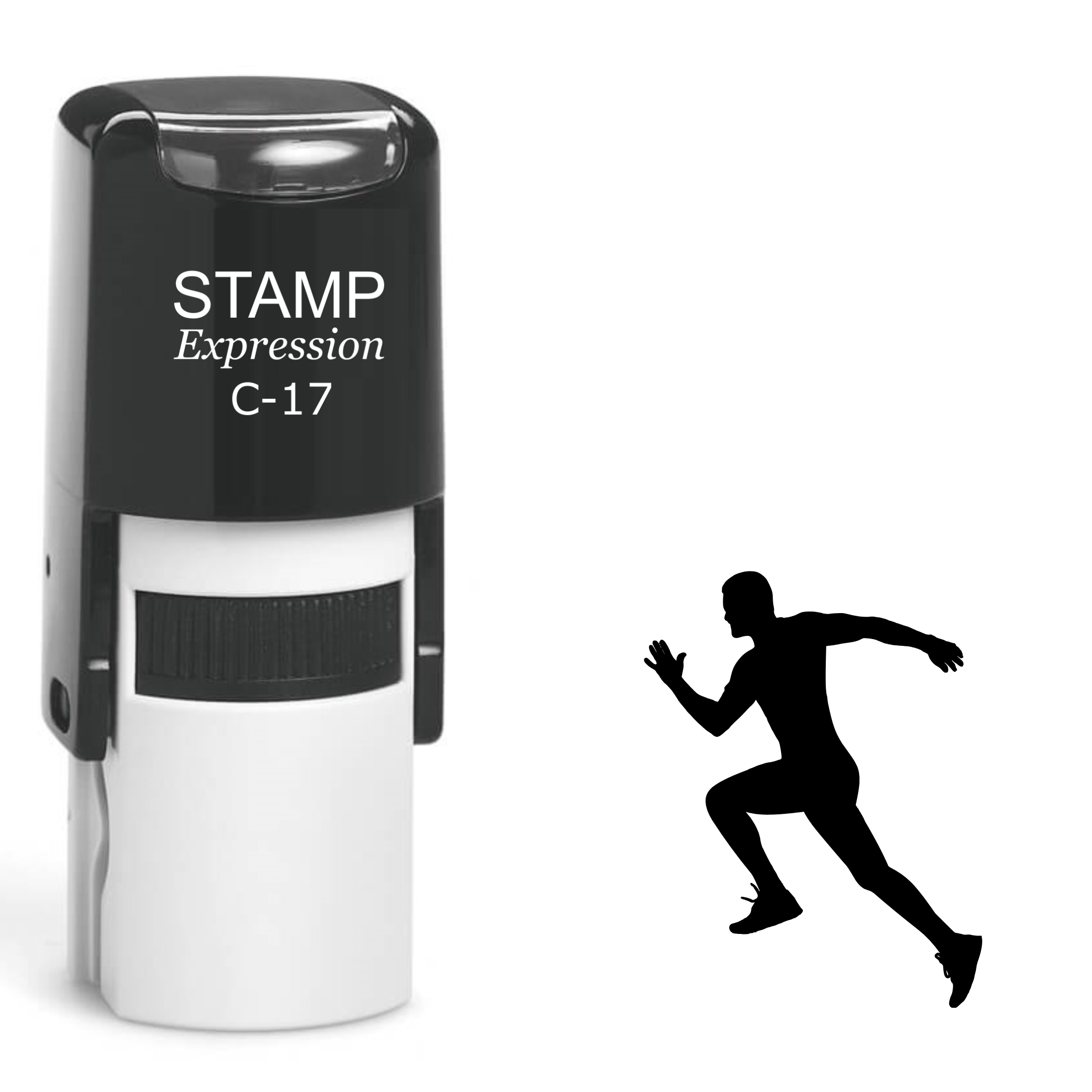 Running man silhouette Self Inking Rubber Stamp (SH-63199)