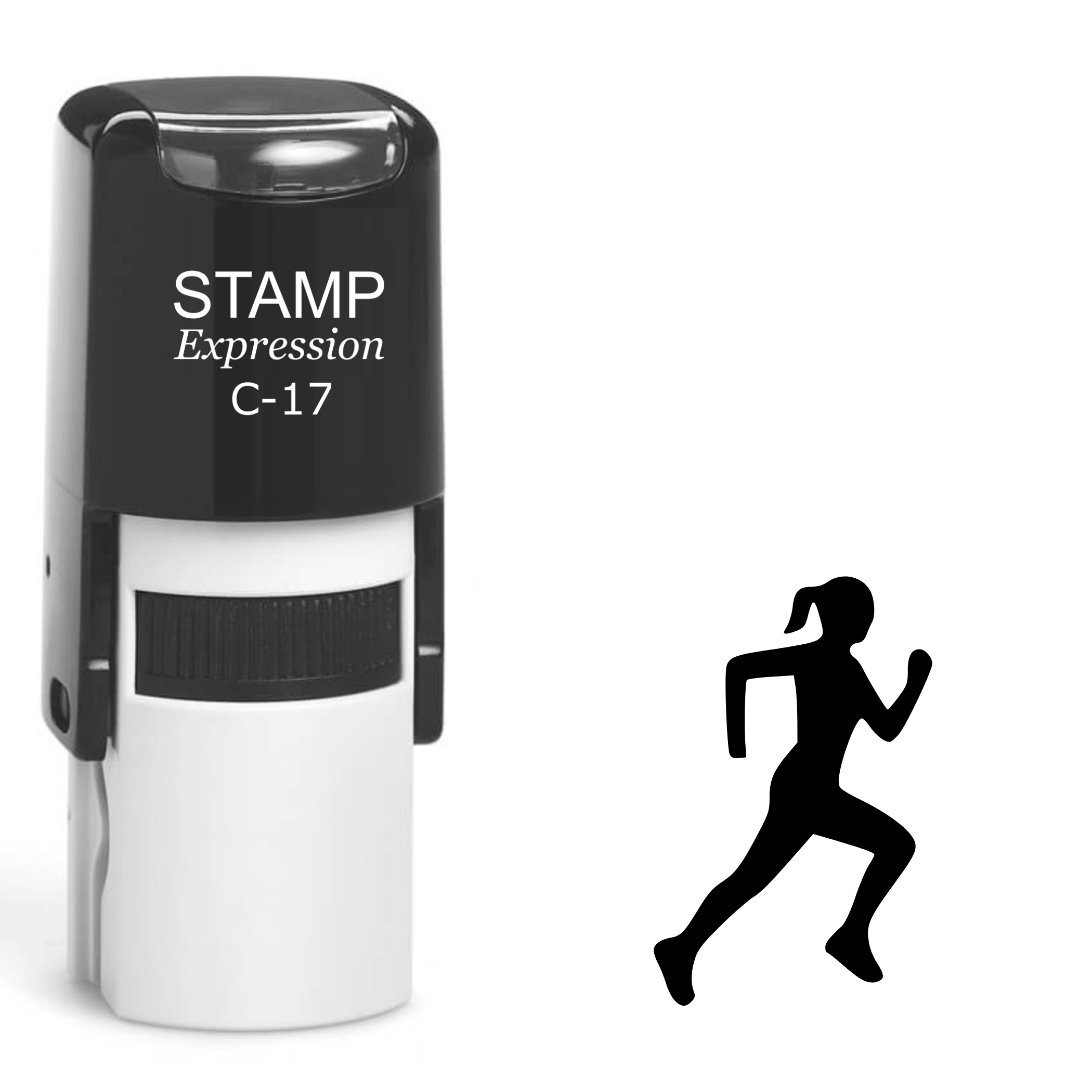Running woman Self Inking Rubber Stamp (SH-63201)