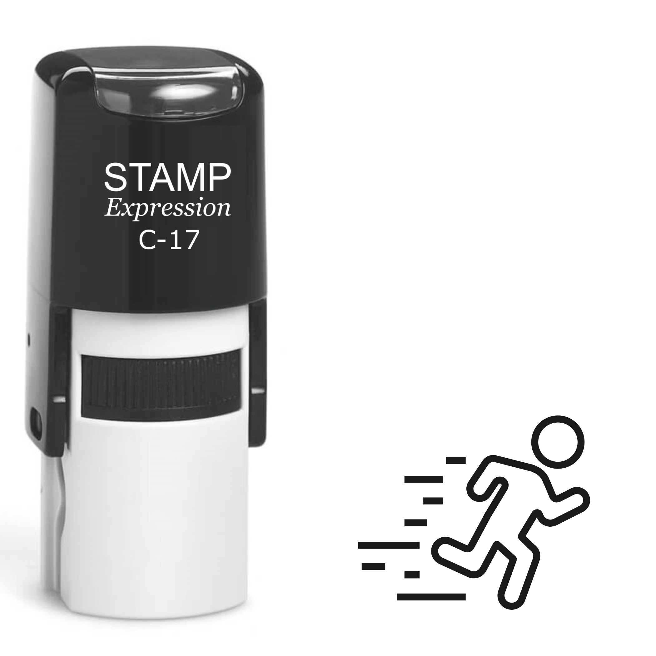 Running man silhouette Self Inking Rubber Stamp (SH-63204)