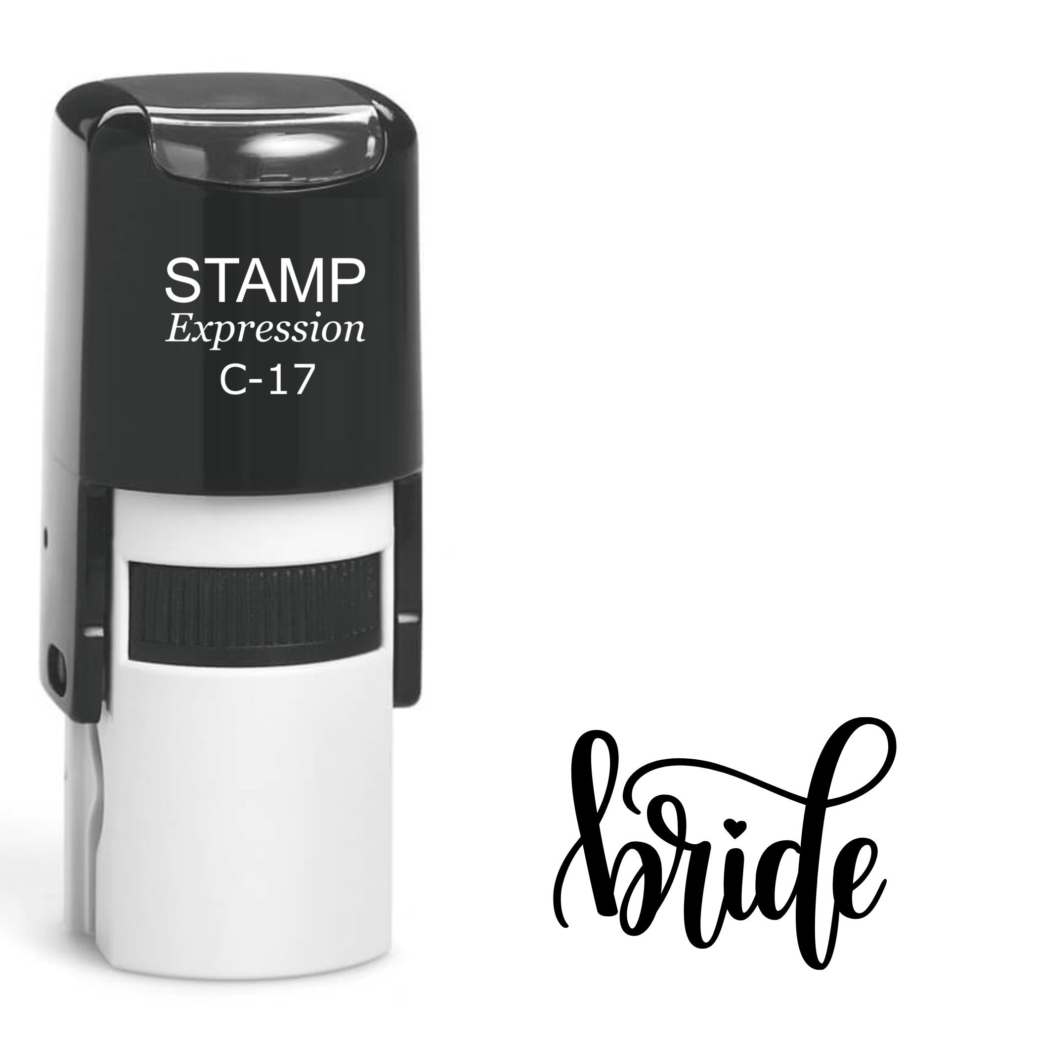 Bride with heart cursive Self Inking Rubber Stamp (SH-63209)