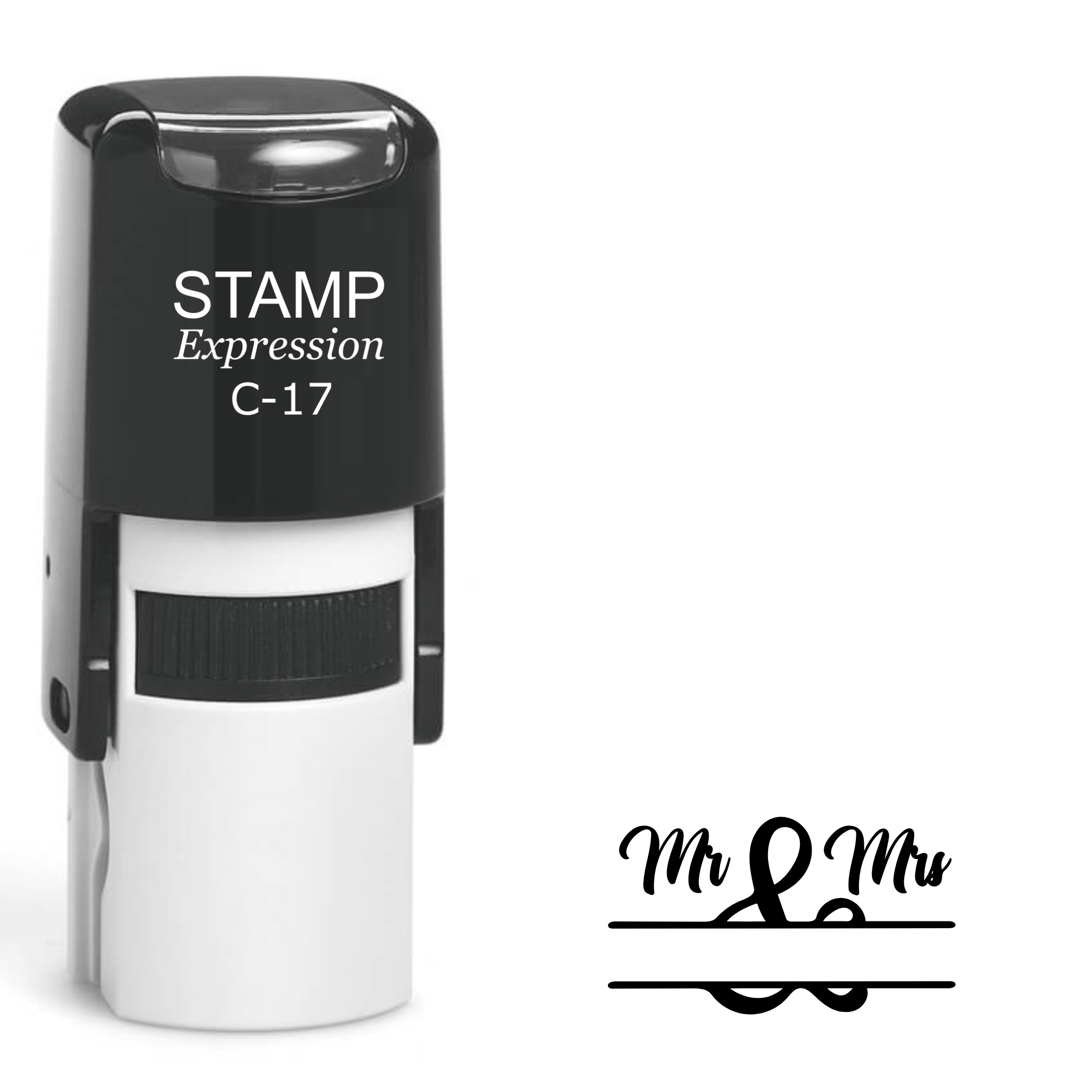 Mr. and Mrs. with two lines Self Inking Rubber Stamp (SH-63217)