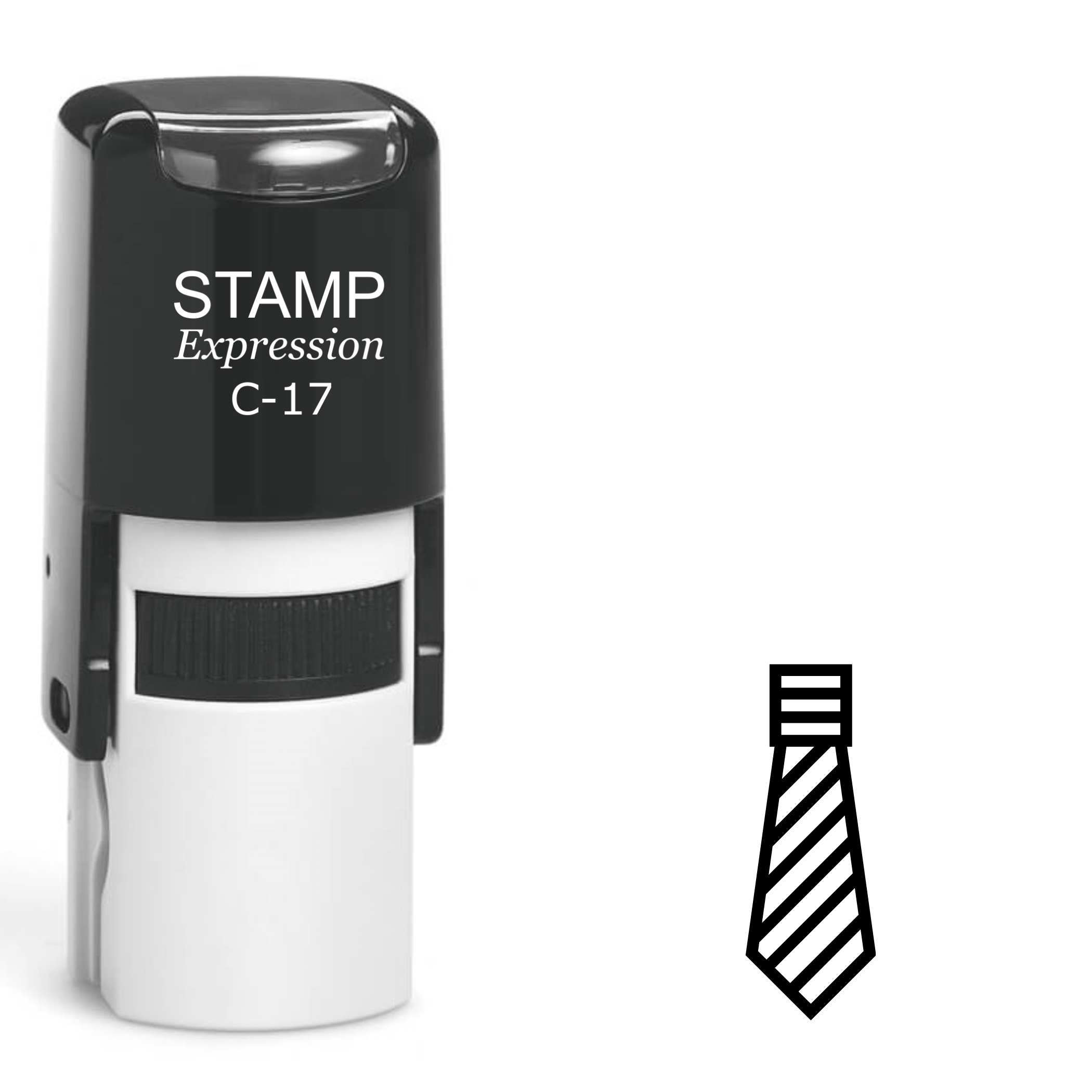 Striped tie outline Self Inking Rubber Stamp (SH-63223)
