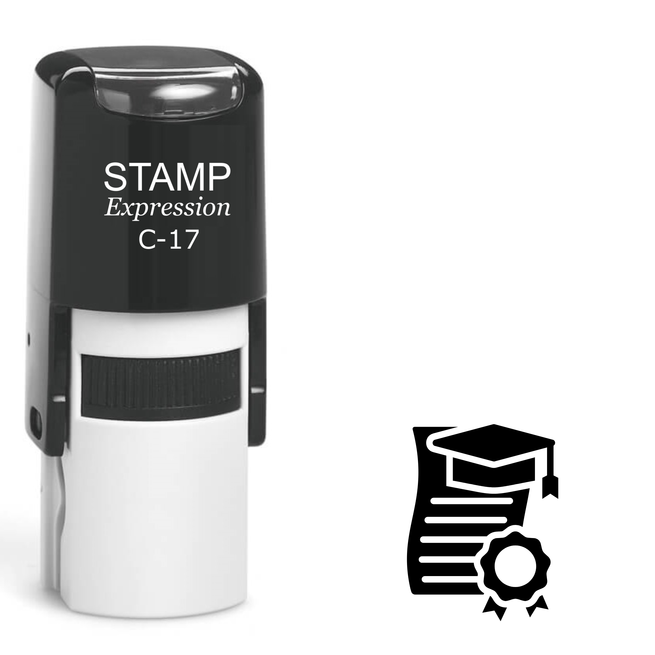 Diploma with graduation hat school Self Inking Rubber Stamp (SH-63232)