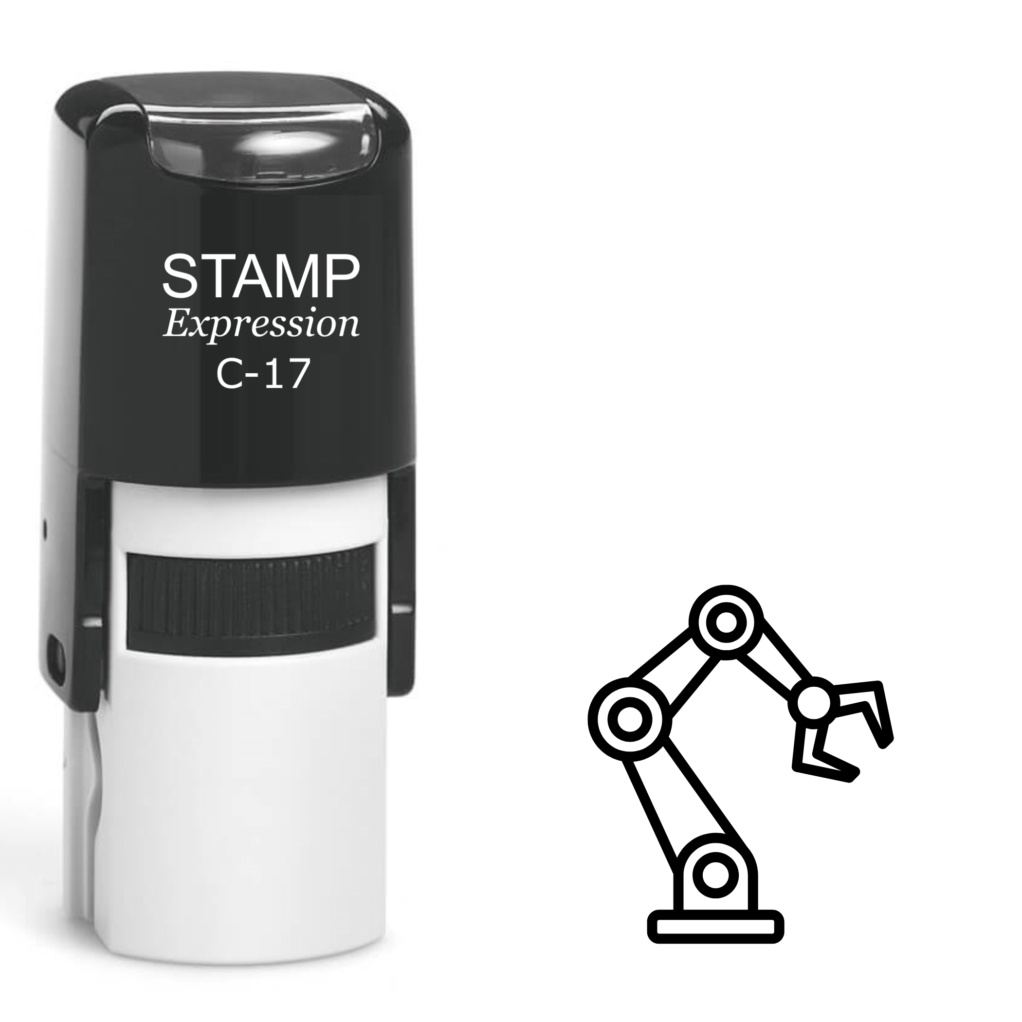 Robot claw machine hand outline Self Inking Rubber Stamp (SH-63235)