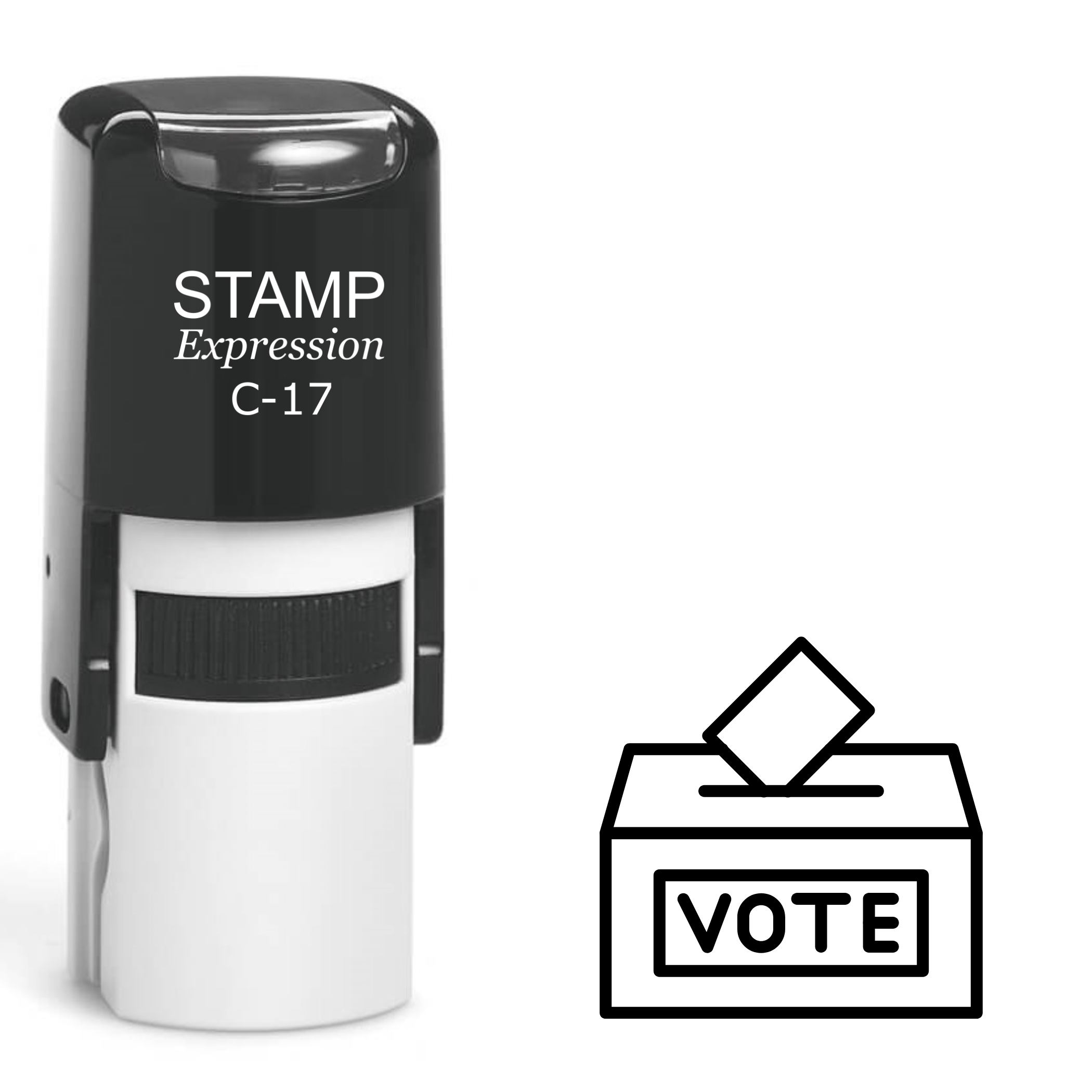 Voting box outline Self Inking Rubber Stamp (SH-63255)
