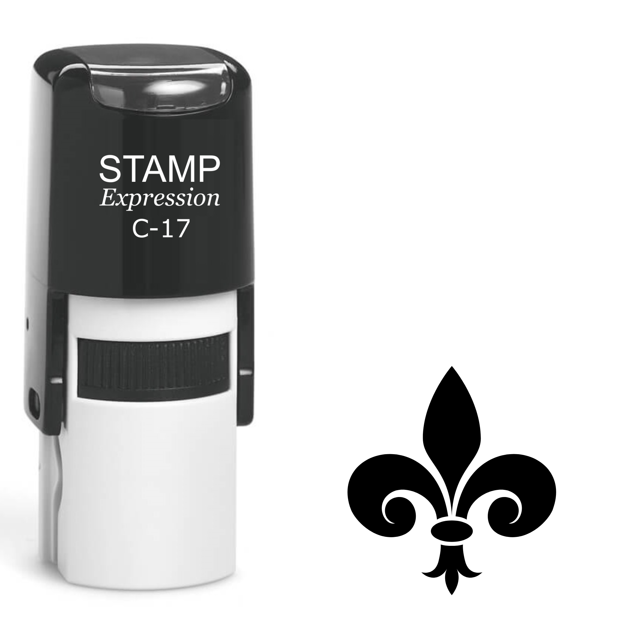 Simple fleur-de-lis Self Inking Rubber Stamp (SH-63271)