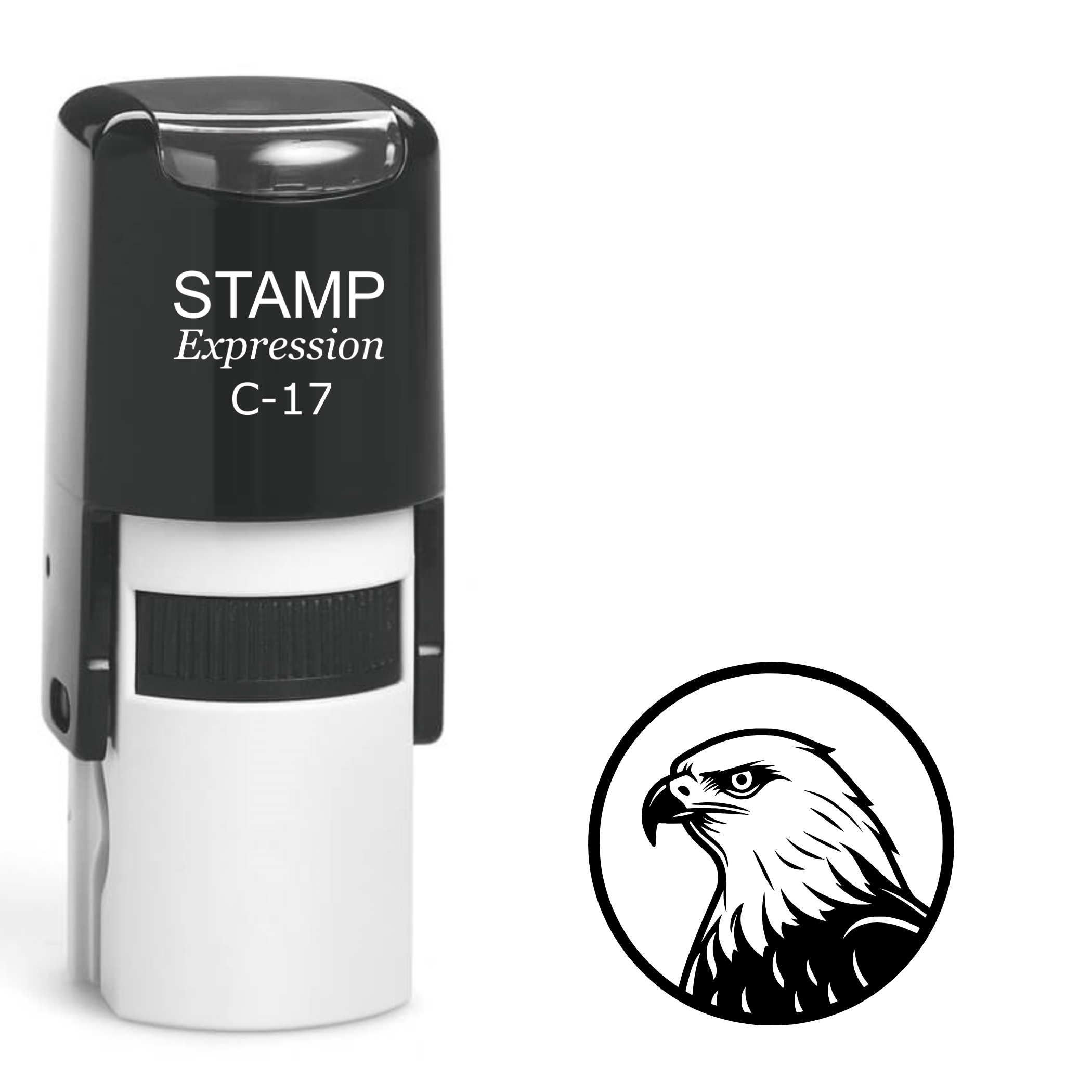 Eagle head in circle Self Inking Rubber Stamp (SH-63272)