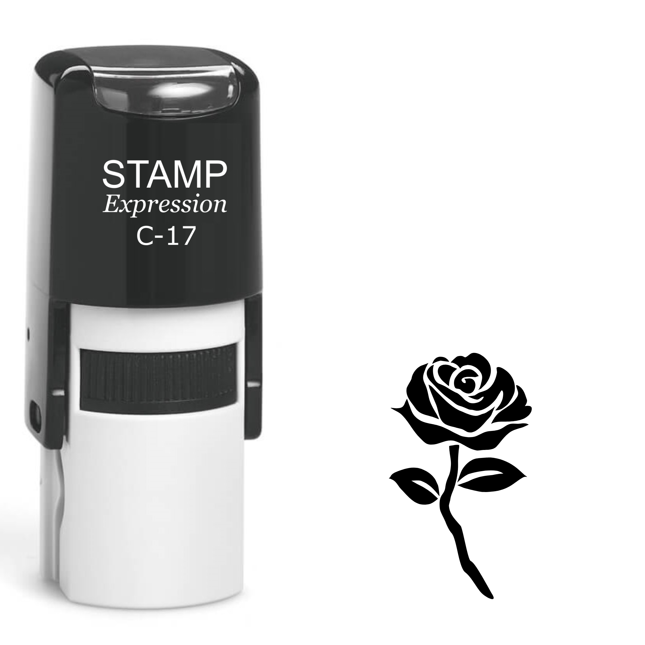 Rose with stem Self Inking Rubber Stamp (SH-63280)