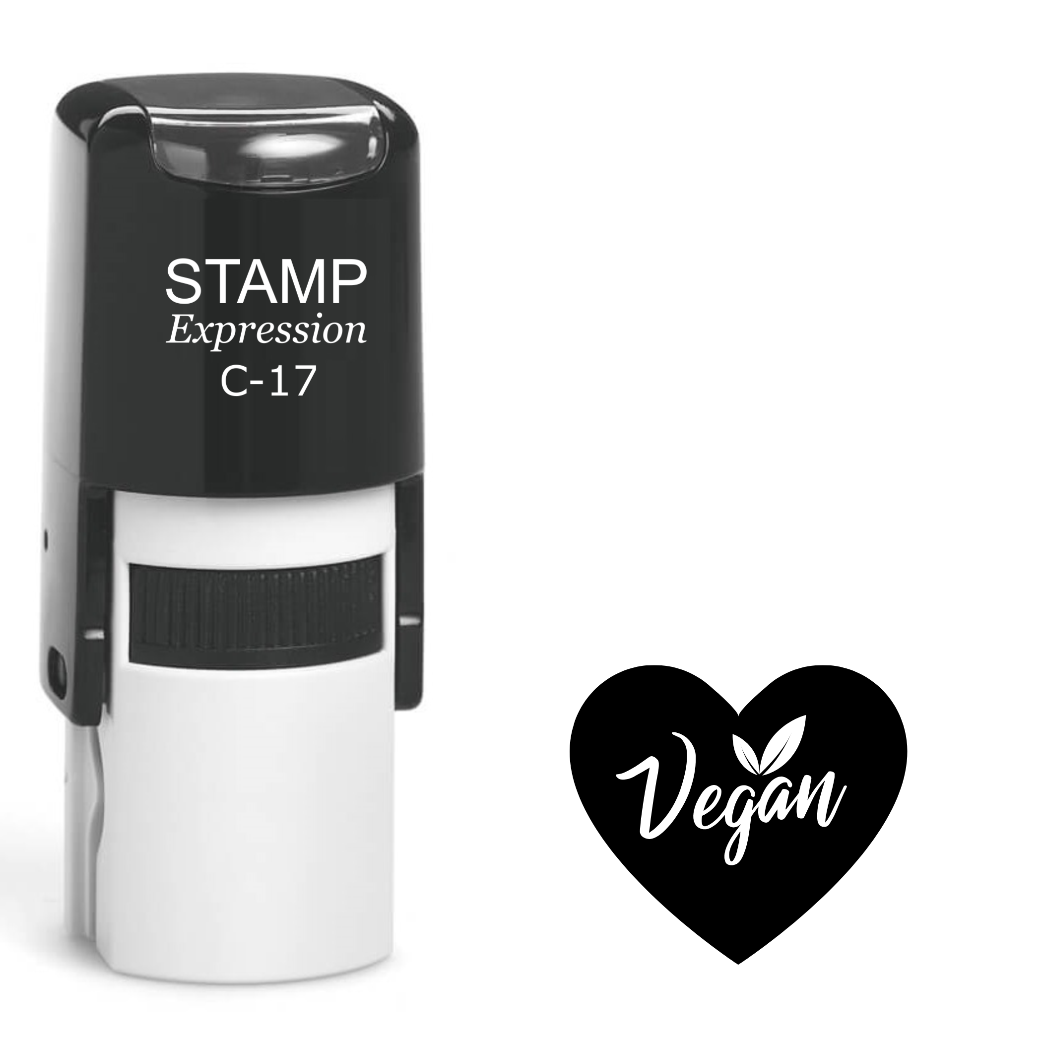 Vegan heart Self Inking Rubber Stamp (SH-63317)