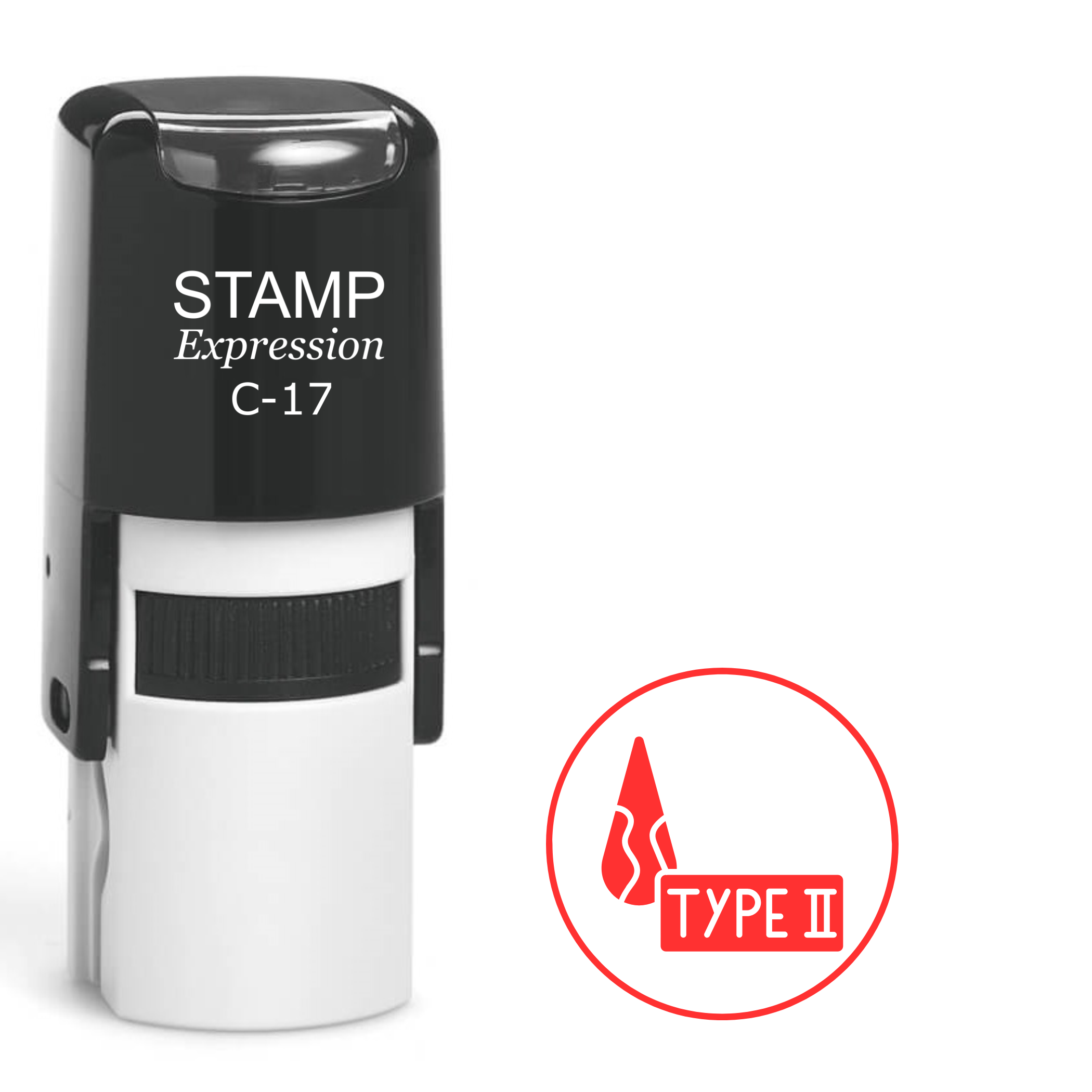 Blood type identification in circle Self Inking Rubber Stamp (SH-63330)