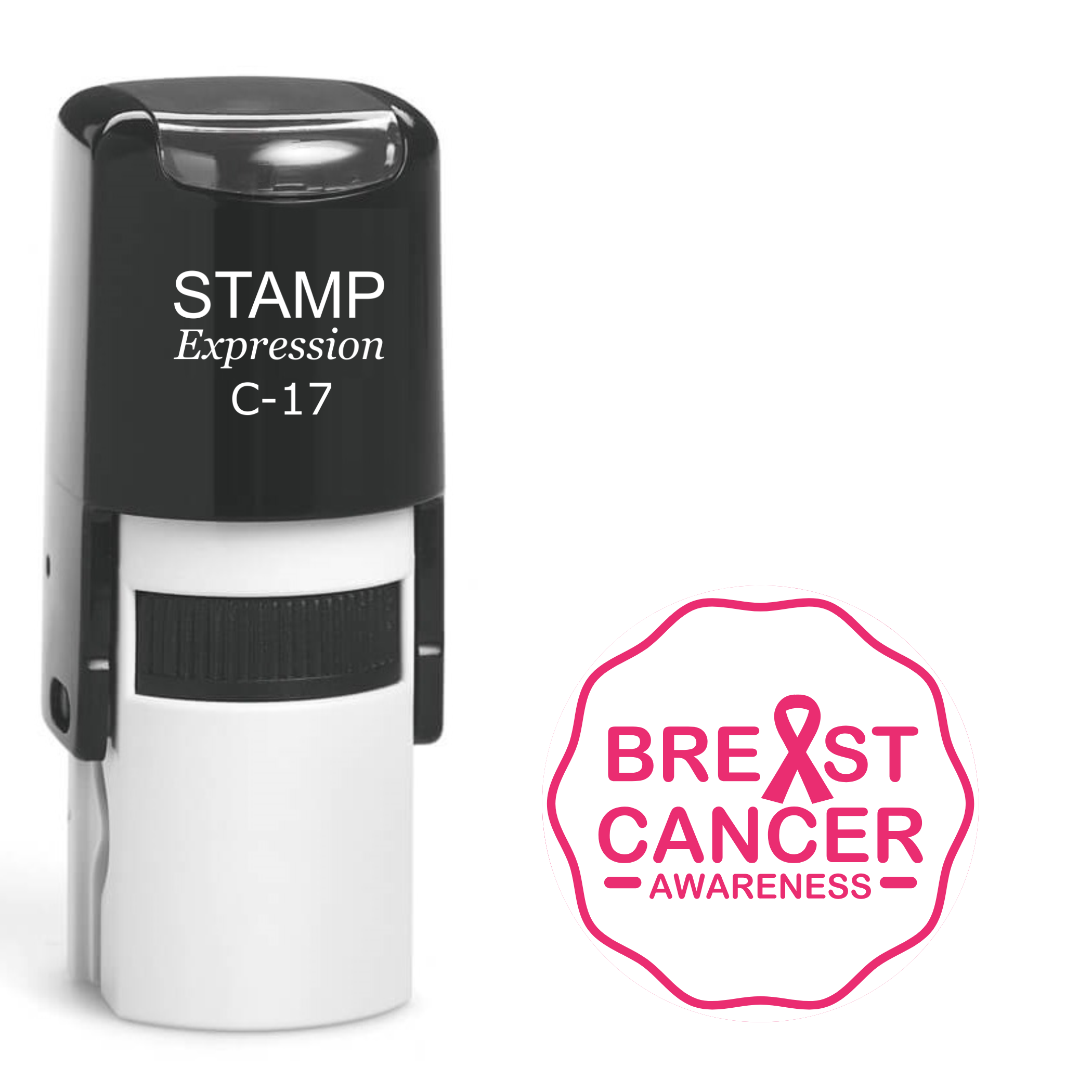 Breast cancer awareness seal Self Inking Rubber Stamp (SH-63341)