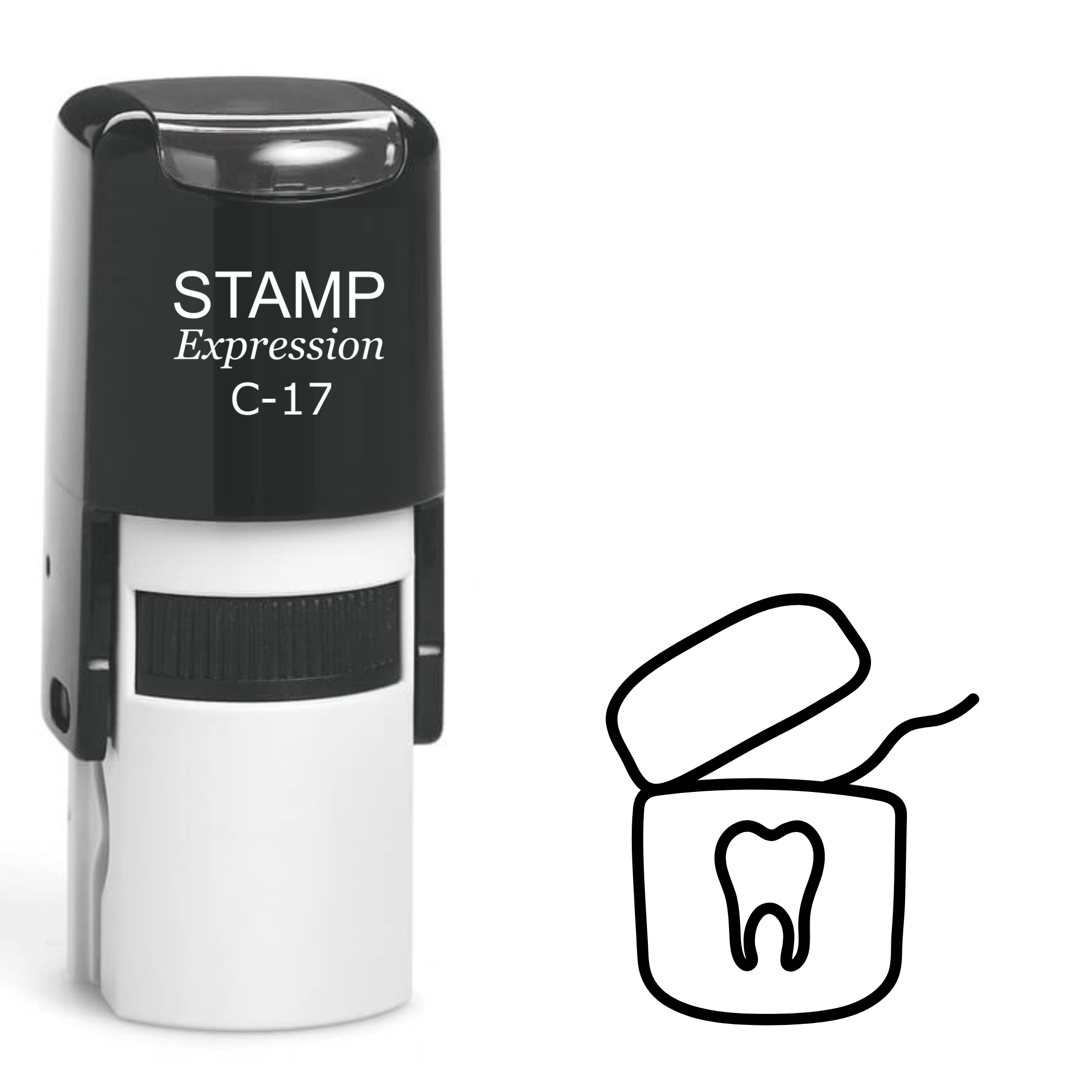 Dental floss Self Inking Rubber Stamp (SH-63352)