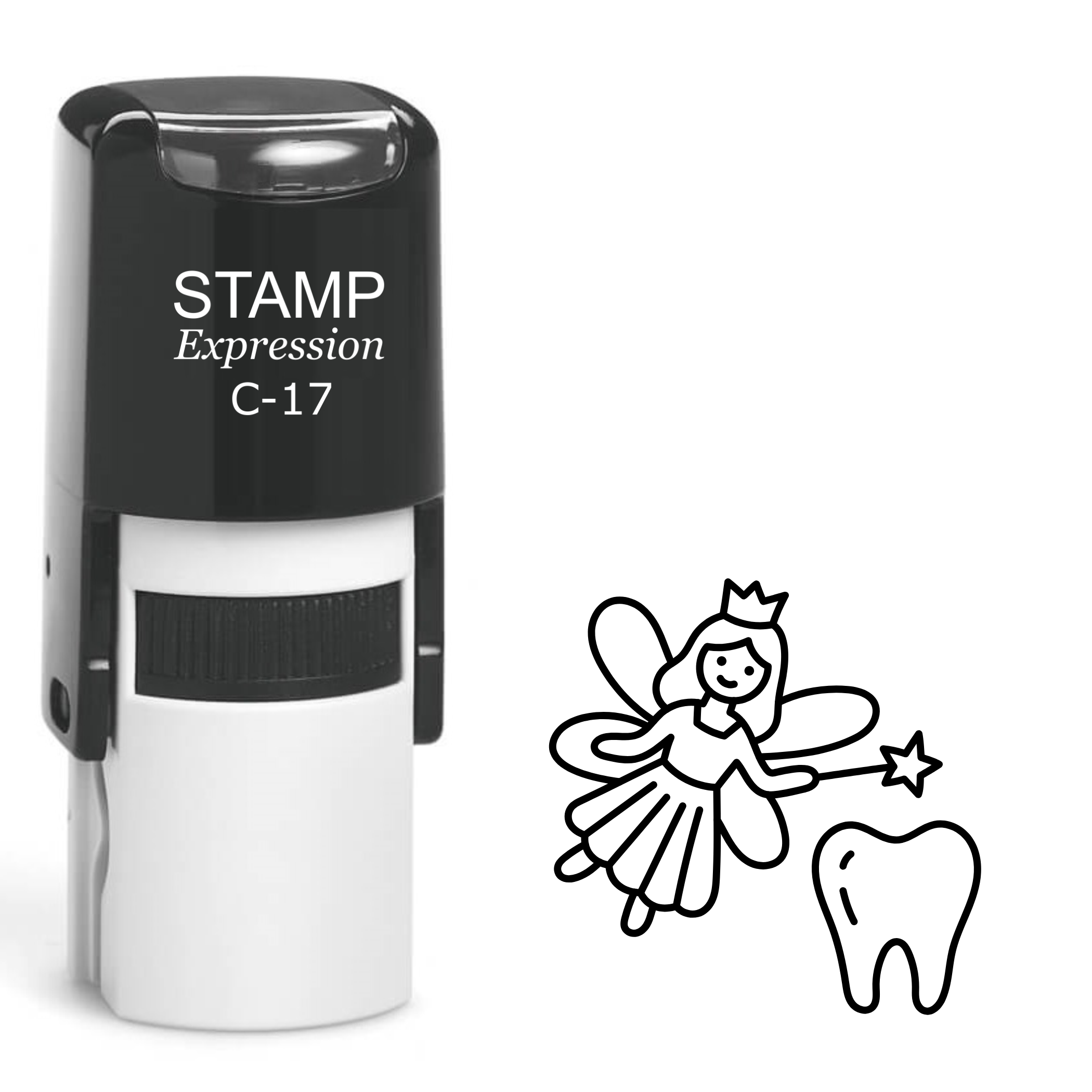 Tooth fairy with tooth Self Inking Rubber Stamp (SH-63358)