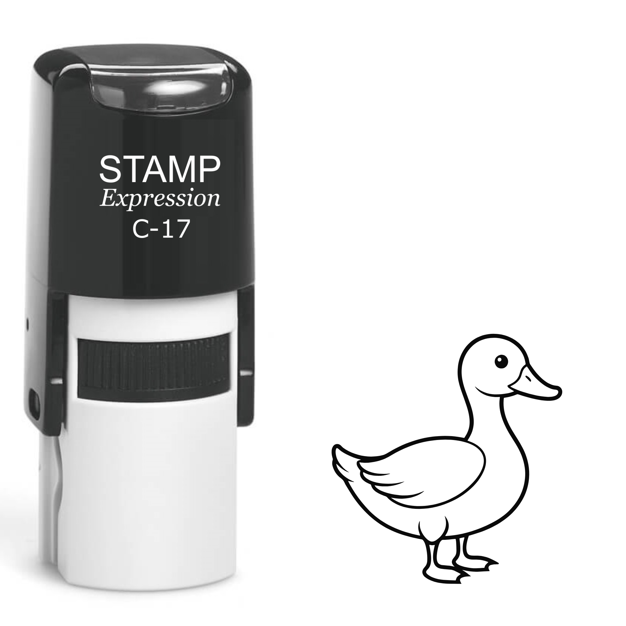 Cute duck outline Self Inking Rubber Stamp (SH-63371)