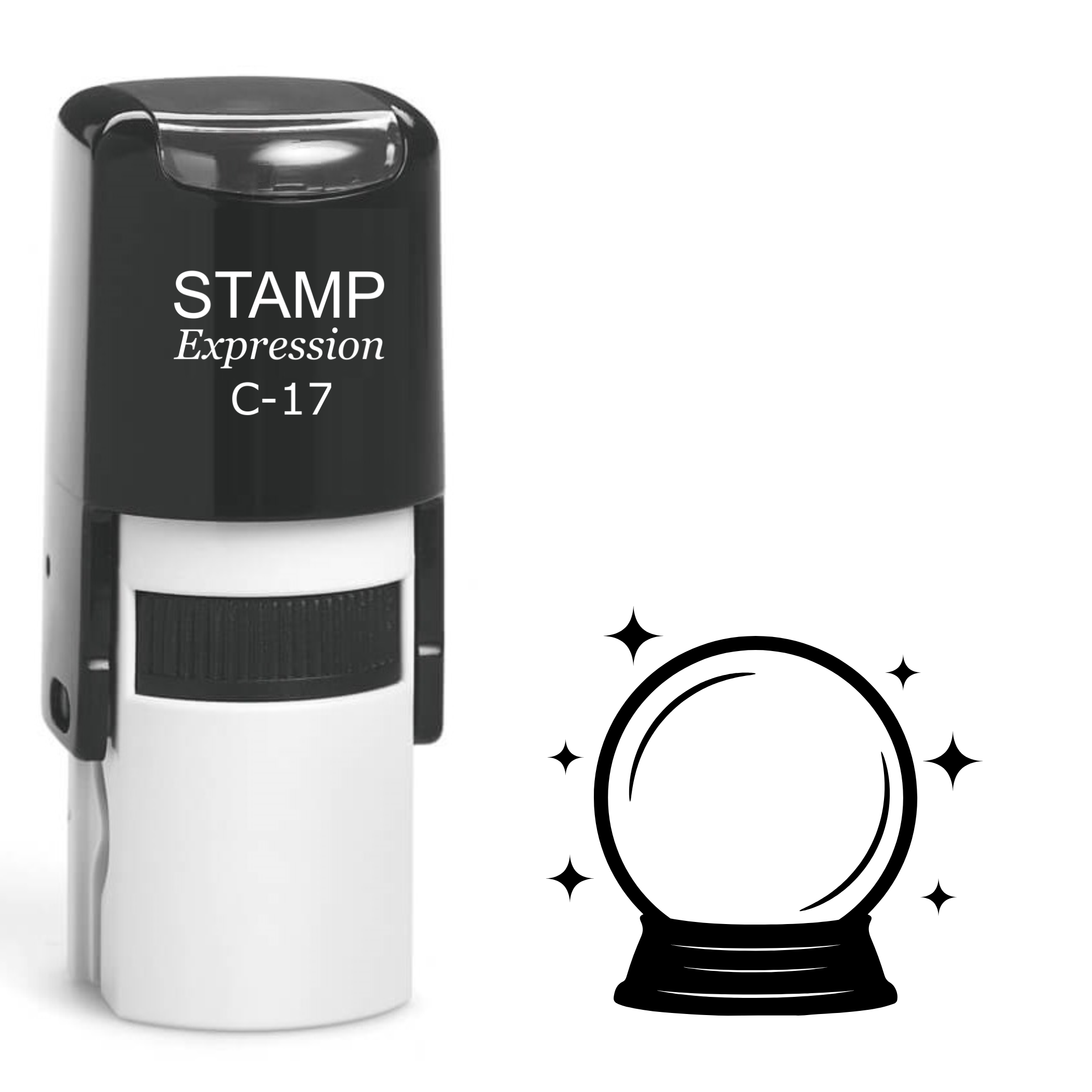 Crystal ball with sparkles Self Inking Rubber Stamp (SH-63399)