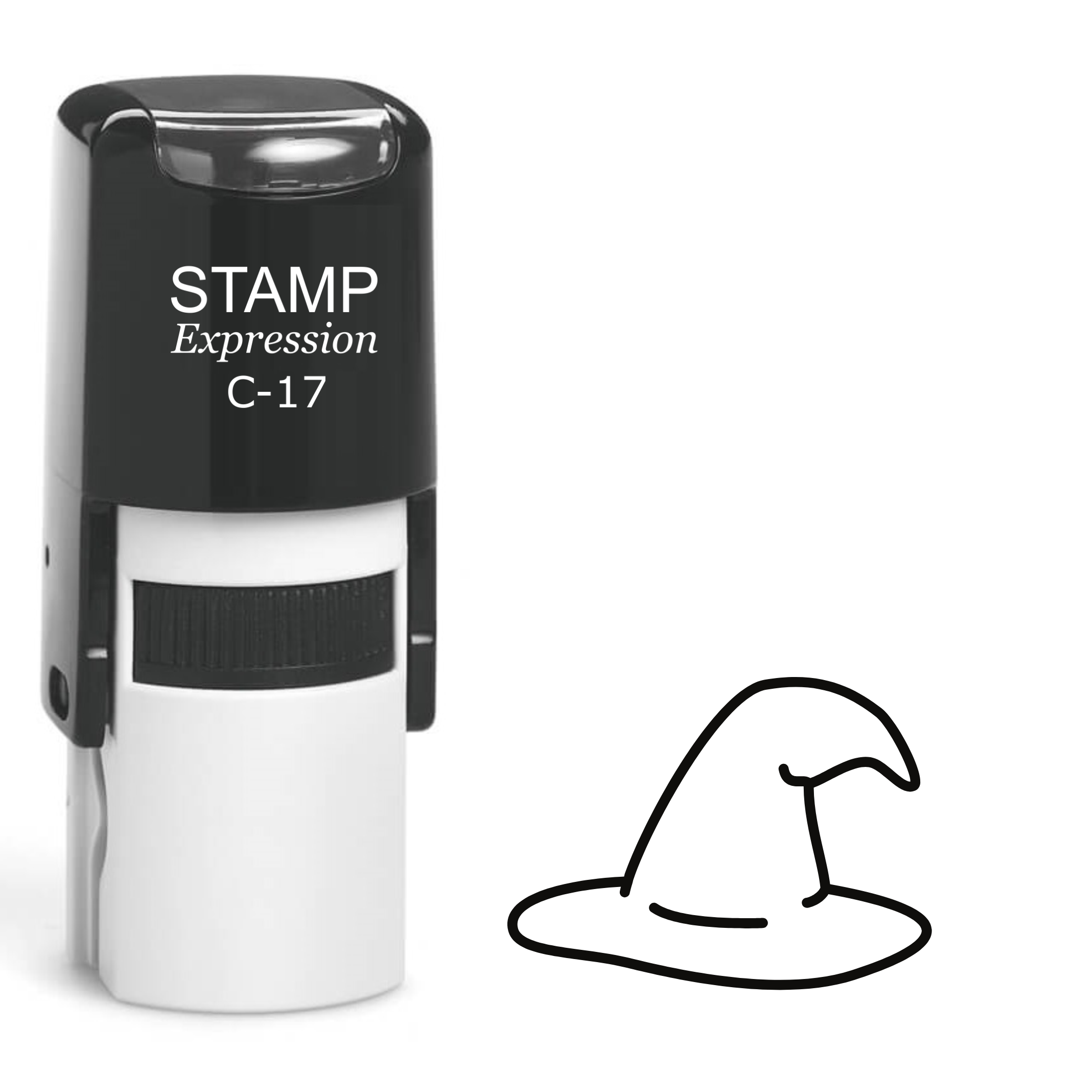 Witch’s hat outline Halloween Self Inking Rubber Stamp (SH-63405)