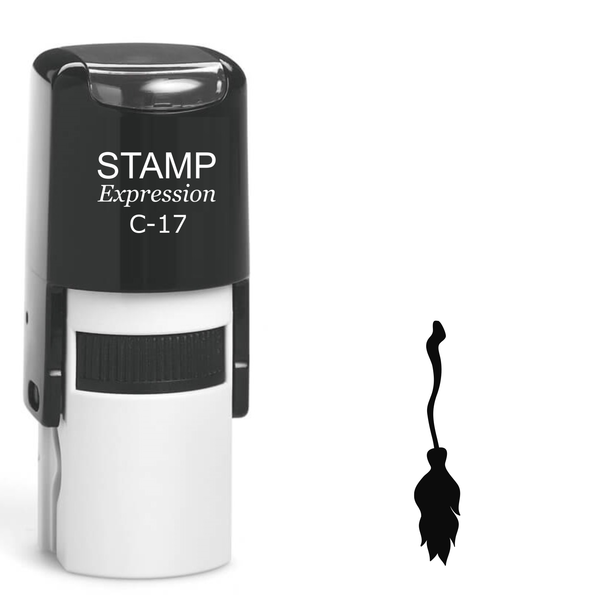 Witch’s broom Halloween Self Inking Rubber Stamp (SH-63408)