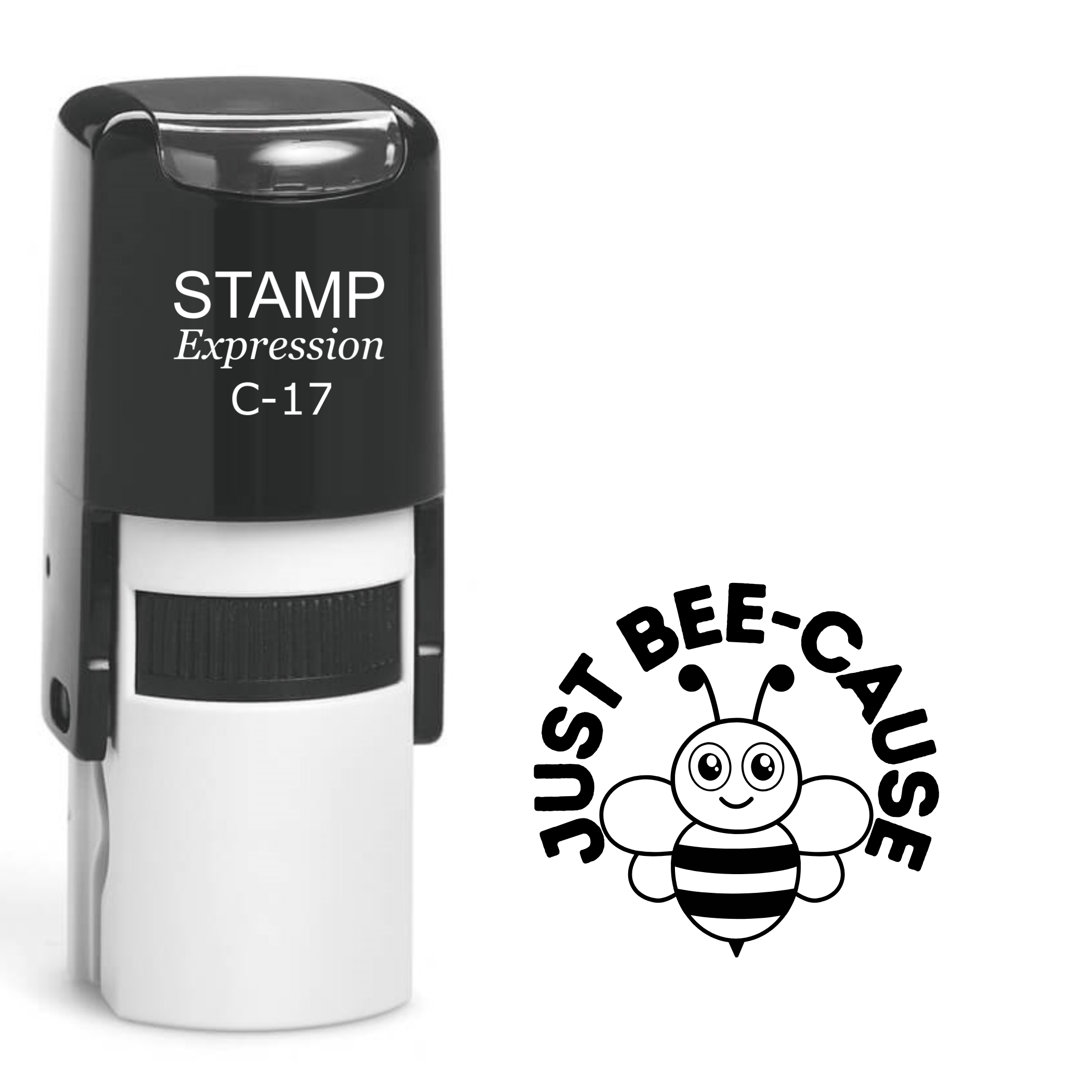 Just bee-cause cute bee school teacher Self Inking Rubber Stamp (SH-63420)
